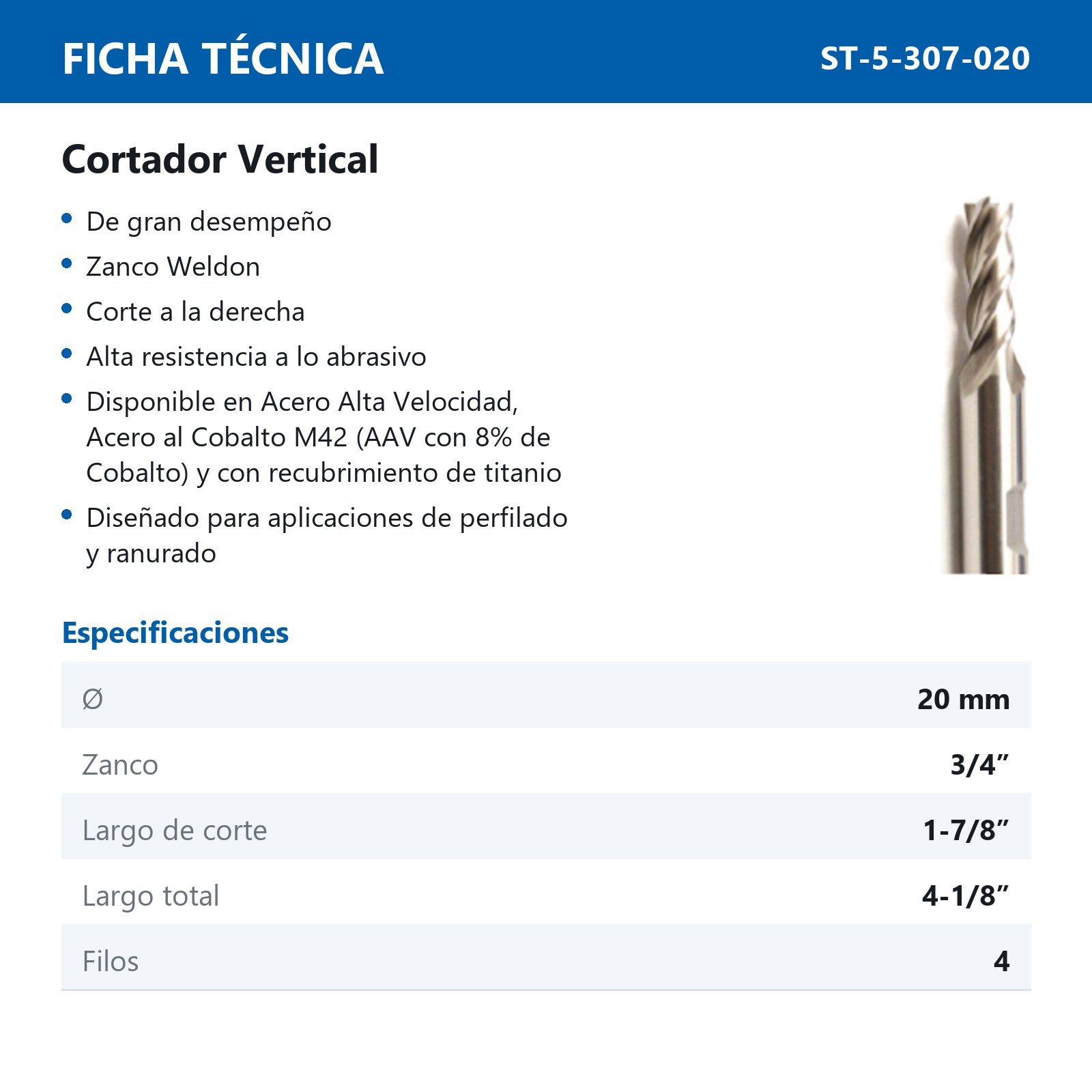 CORTADOR VERTICAL A.V. 20M 4F - Imagen 2