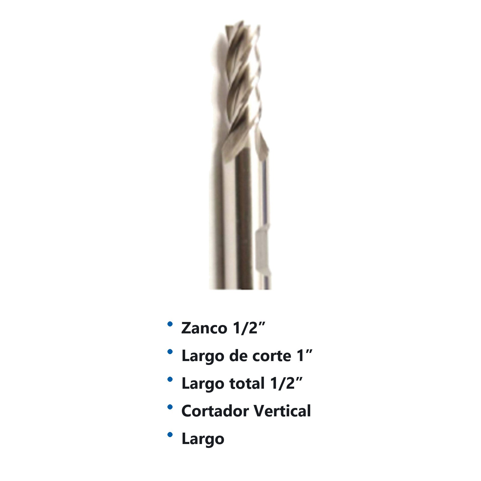 CORTADOR VERTICAL 1/2 X 1/2" 2F LARGO - Imagen 2