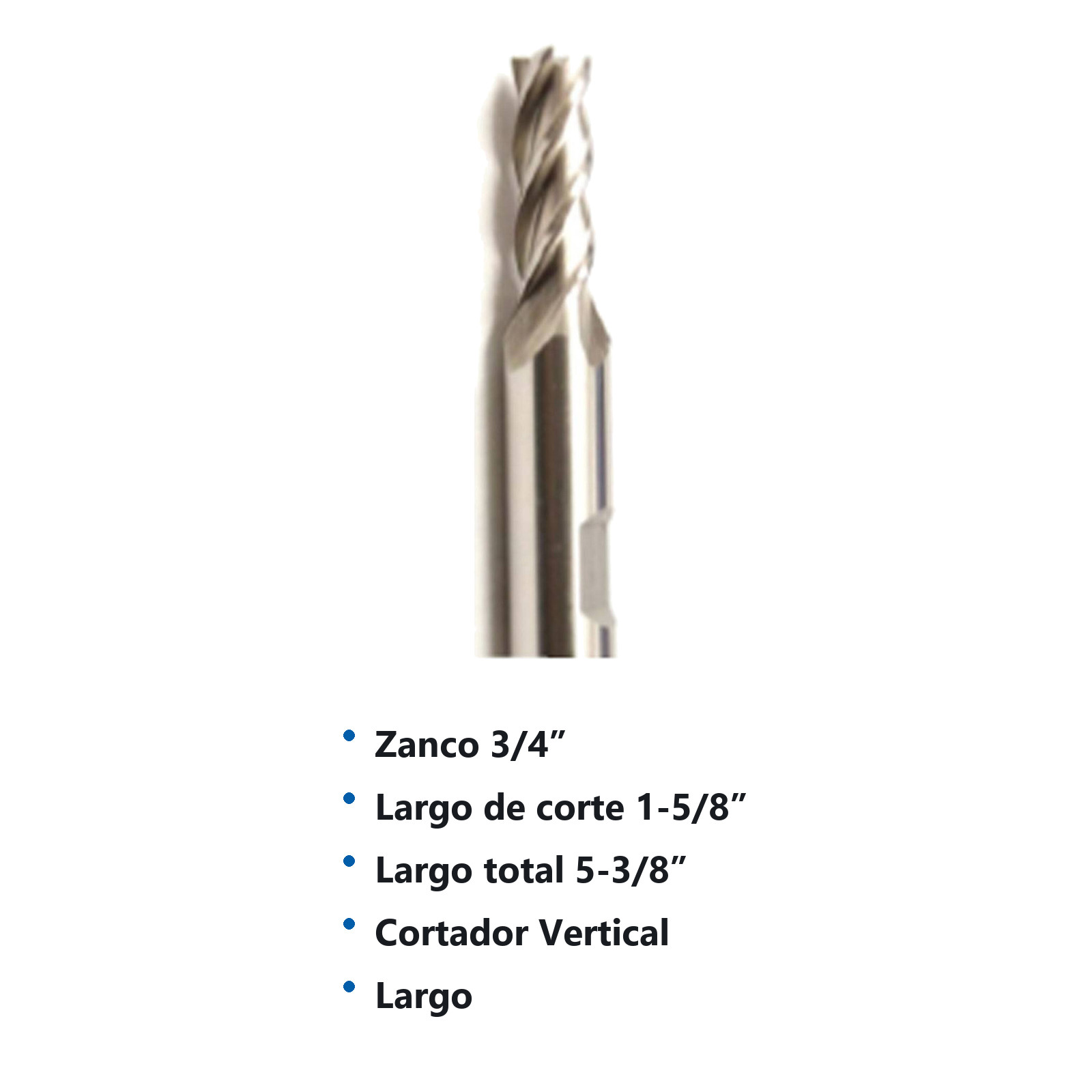 CORTADOR VERTICAL 3/4 X 3/4" 2F LARGO - Imagen 2