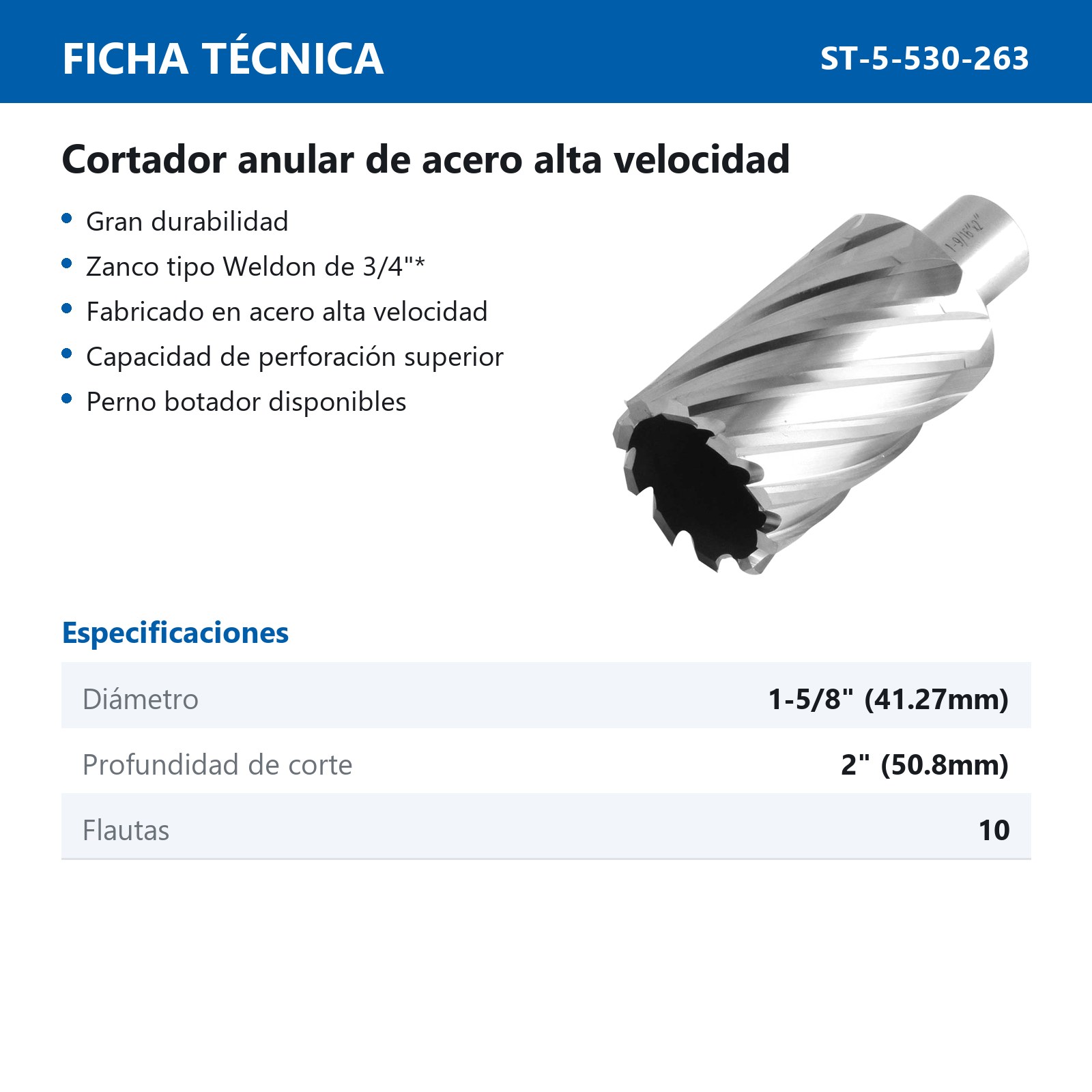 CORTADOR ANULAR AVV 1-5/8 x 2" - Imagen 2