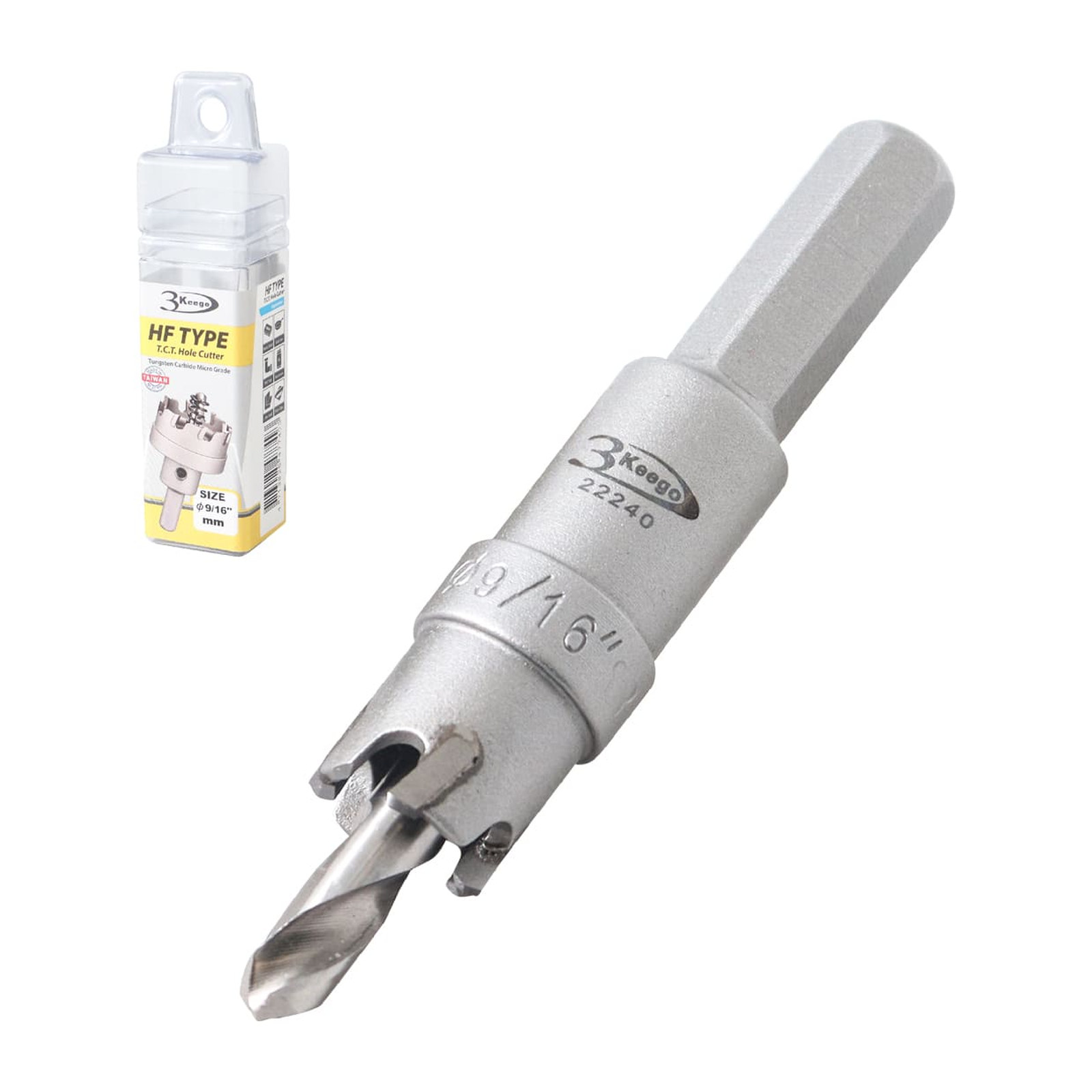 Cortador Anular TCT Tipo HF 9/16" Zanco 3/8" 3KEEGO