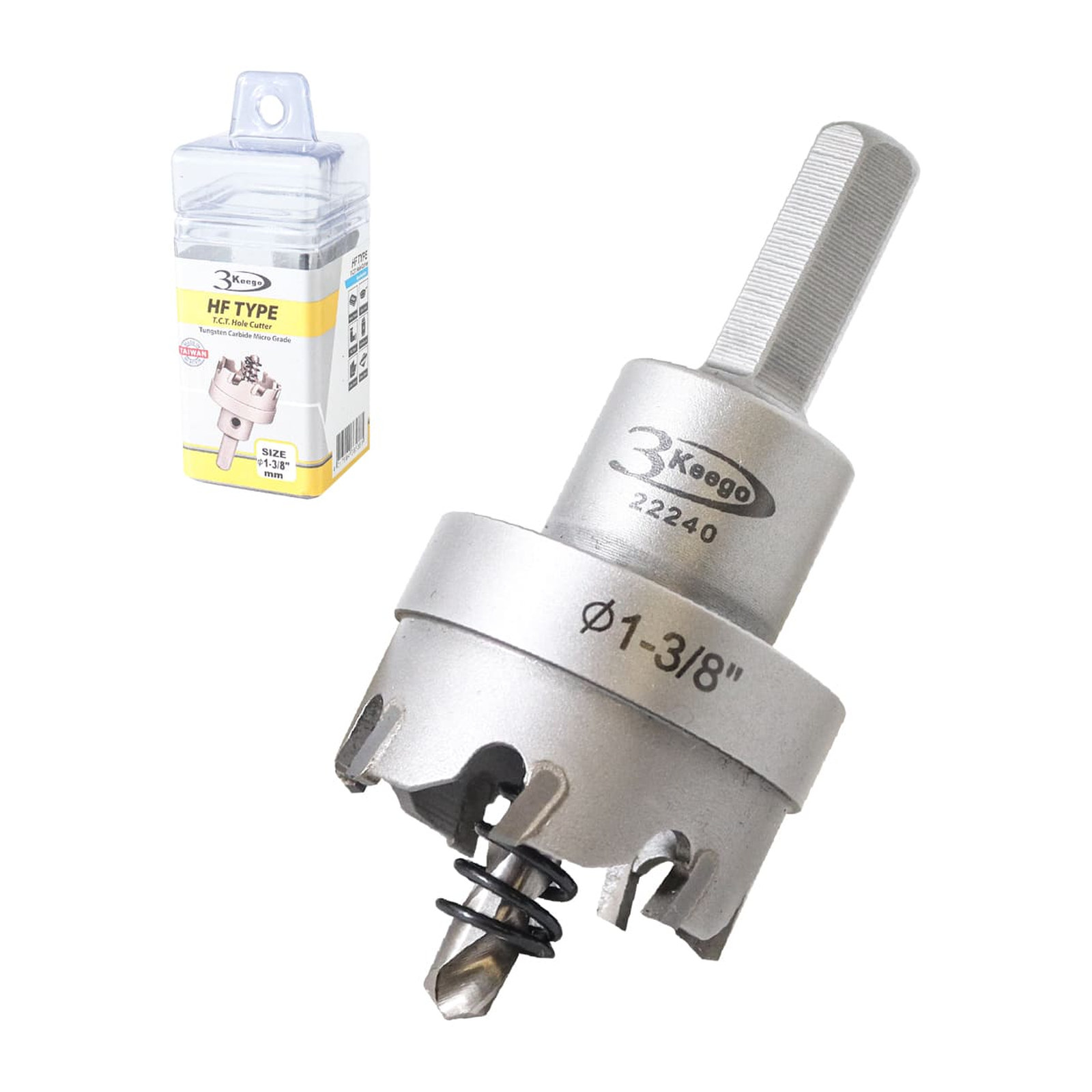 Cortador Anular TCT Tipo HF 1-3/8" Zanco 3/8" 3KEEGO
