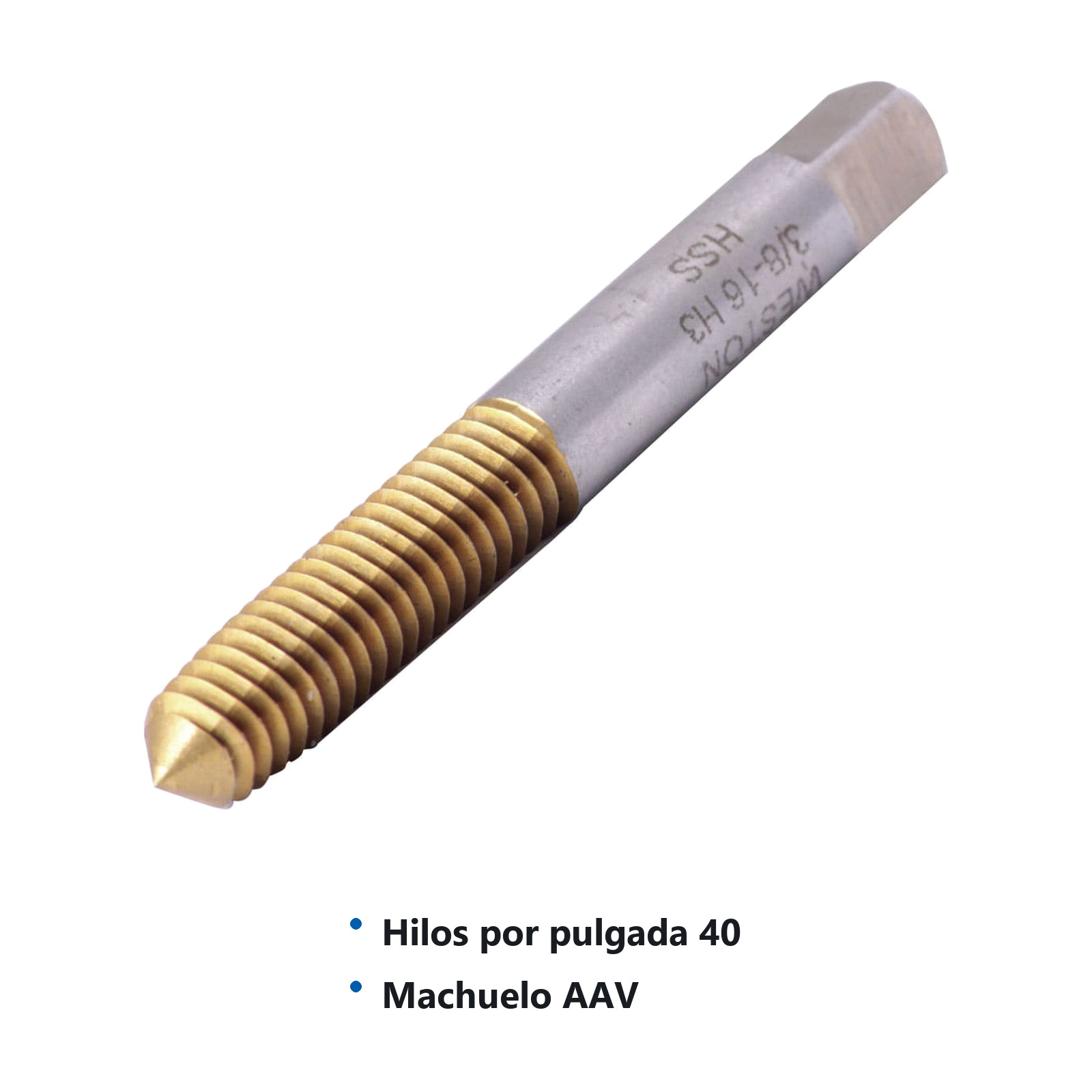 MACHUELO FORMING 4-40 A.V REC. TITANIO - Imagen 2
