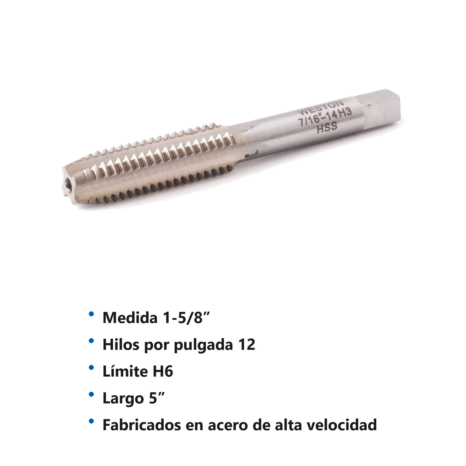MACHUELO 1-5/8"-12 AAV - Imagen 2