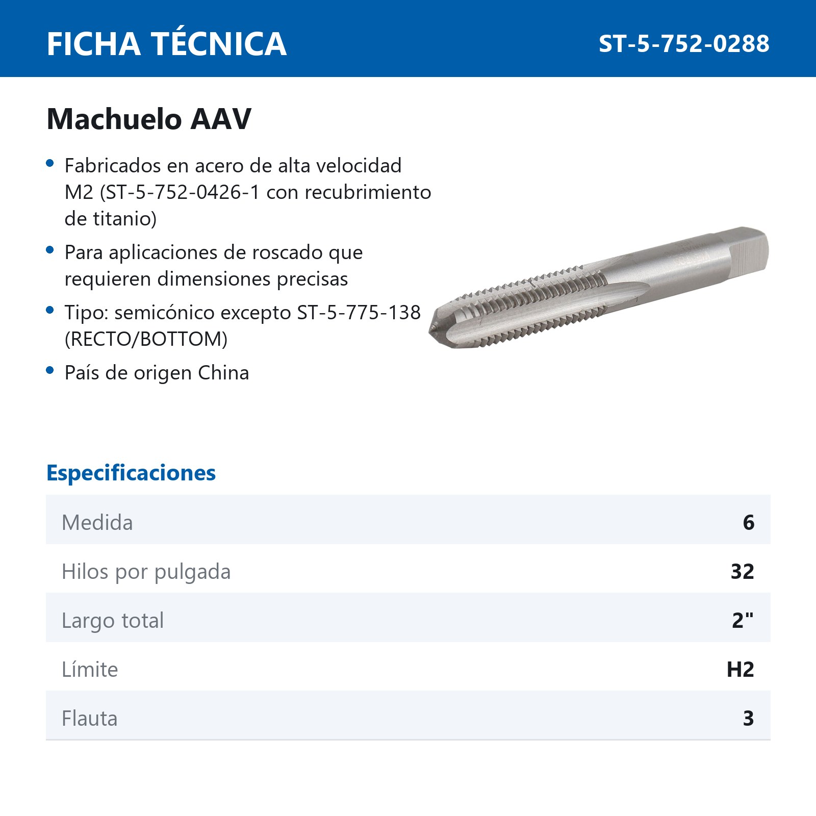 MACHUELO 6-32 AAV - Imagen 3