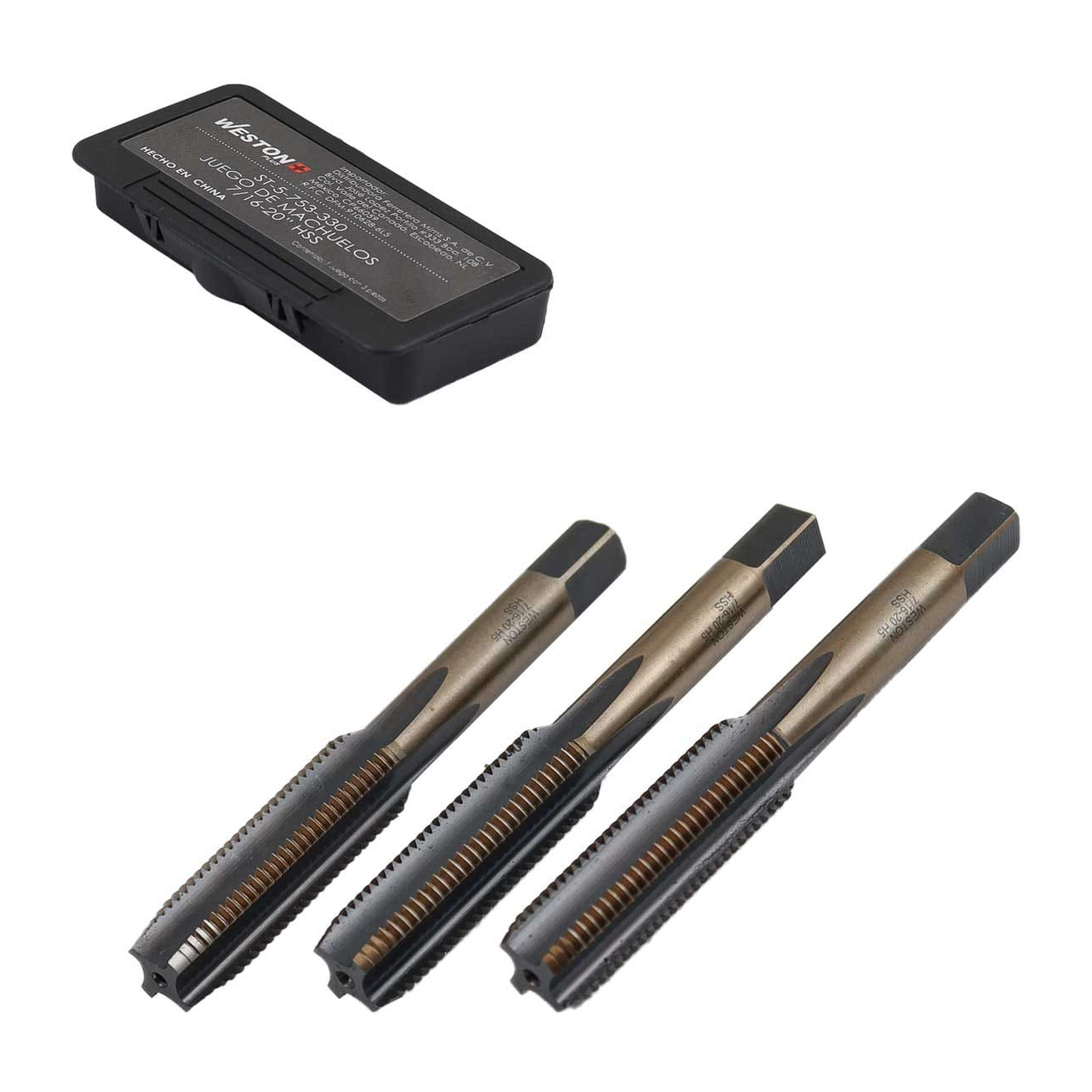 Juego de Machuelo Weston Plus M8x1.25 D5 - 3 Piezas