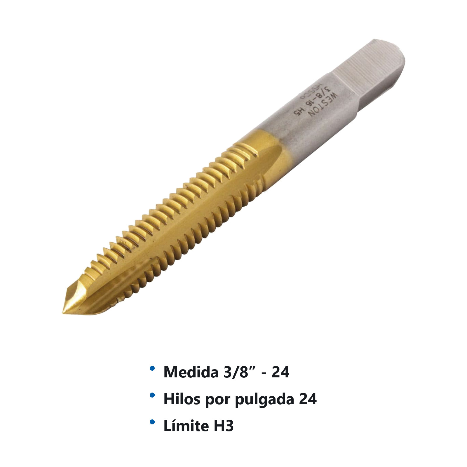 MACHUELO ESPIRAL PLUS T-GUN M35 C/RECUB. TITANIO 3/8-24 AAV - Imagen 2