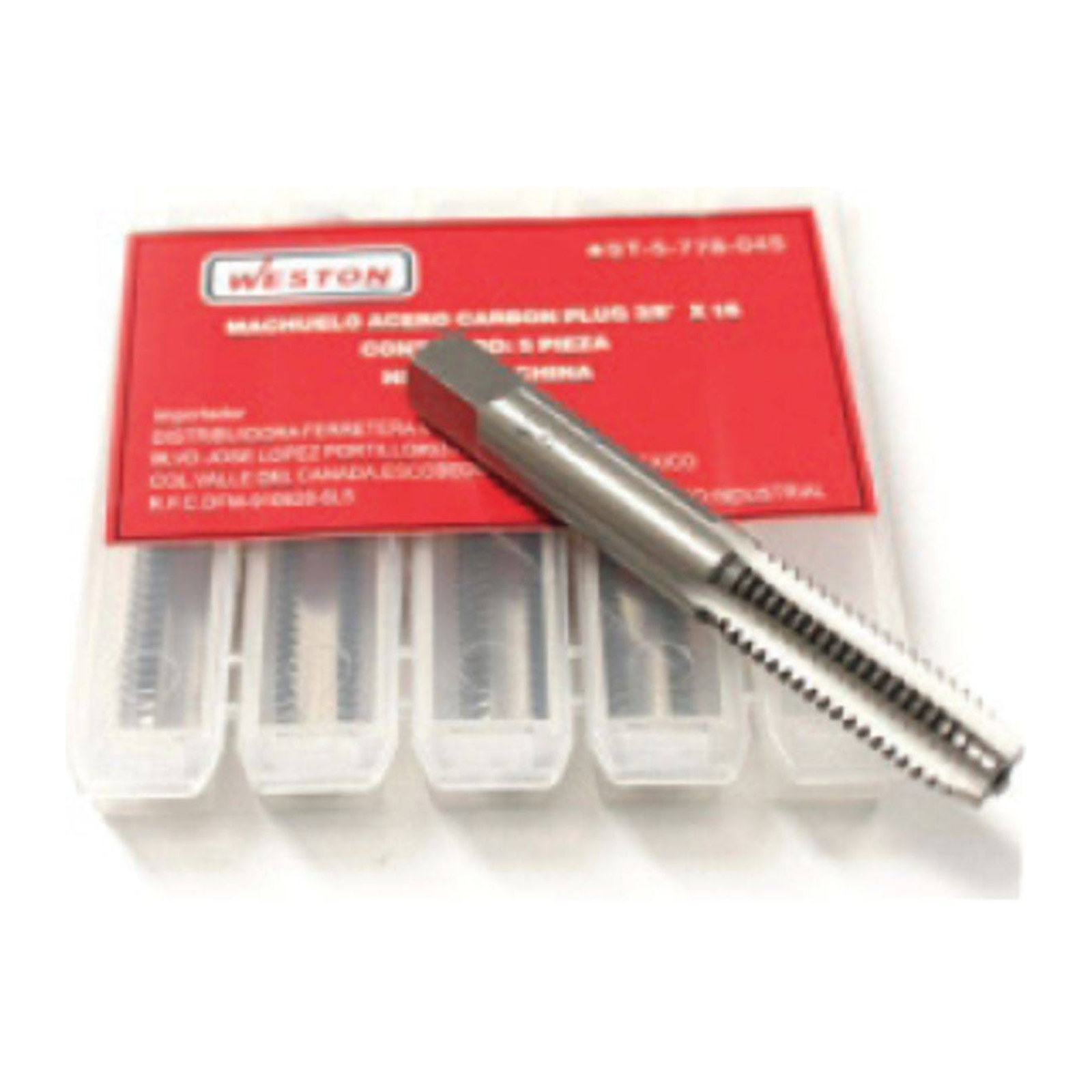Machuelo Plug 1/8" x 44 Hilos Acero al Carbón Weston