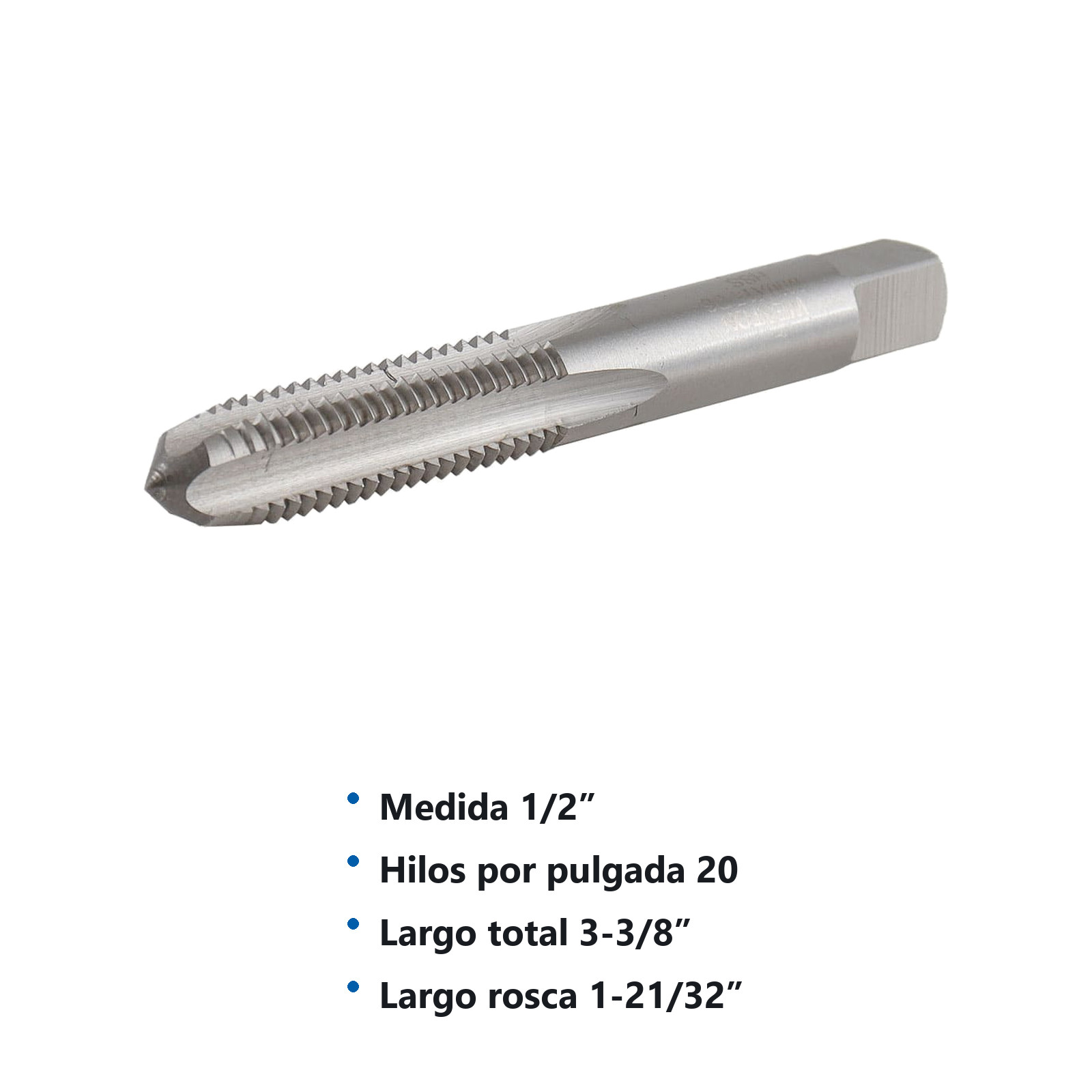 MACHUELO PLUG 1/2 X 20 A.C. - Imagen 2