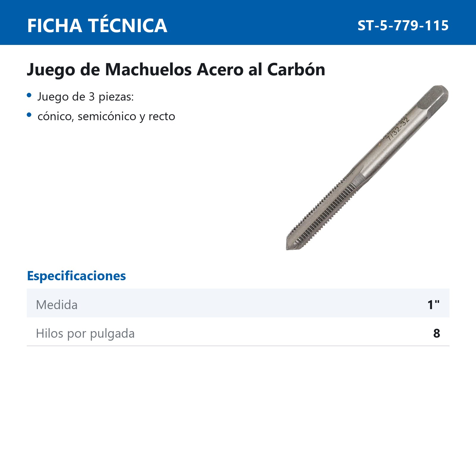 JGO. MACHUELO 1" X 8 A.C. - Imagen 3