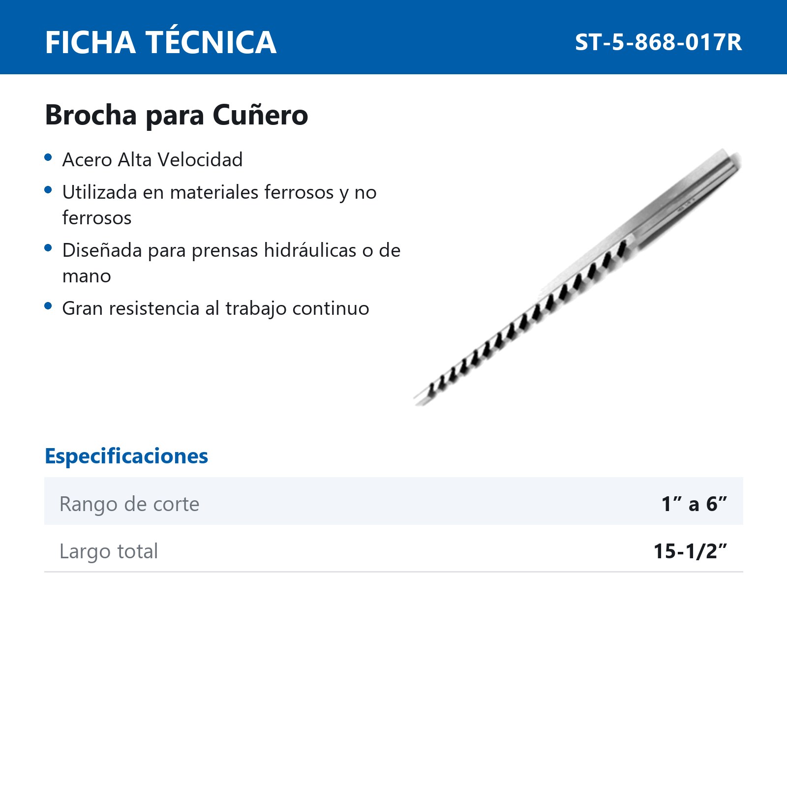 BROCHA PARA CUÑERO 3/4"-E AAV - Imagen 2