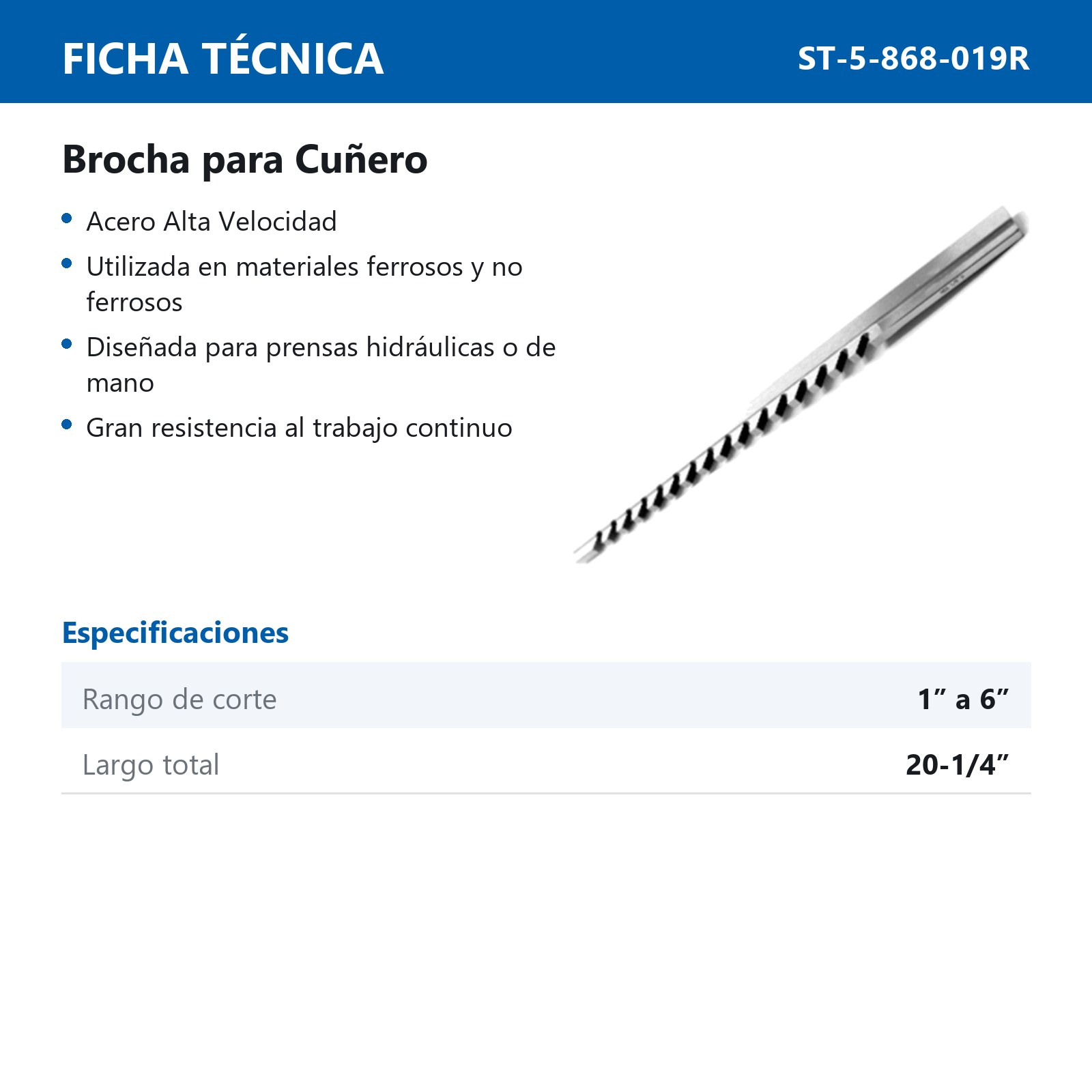 BROCHA PARA CUÑERO 1"-F A.V. - Imagen 2