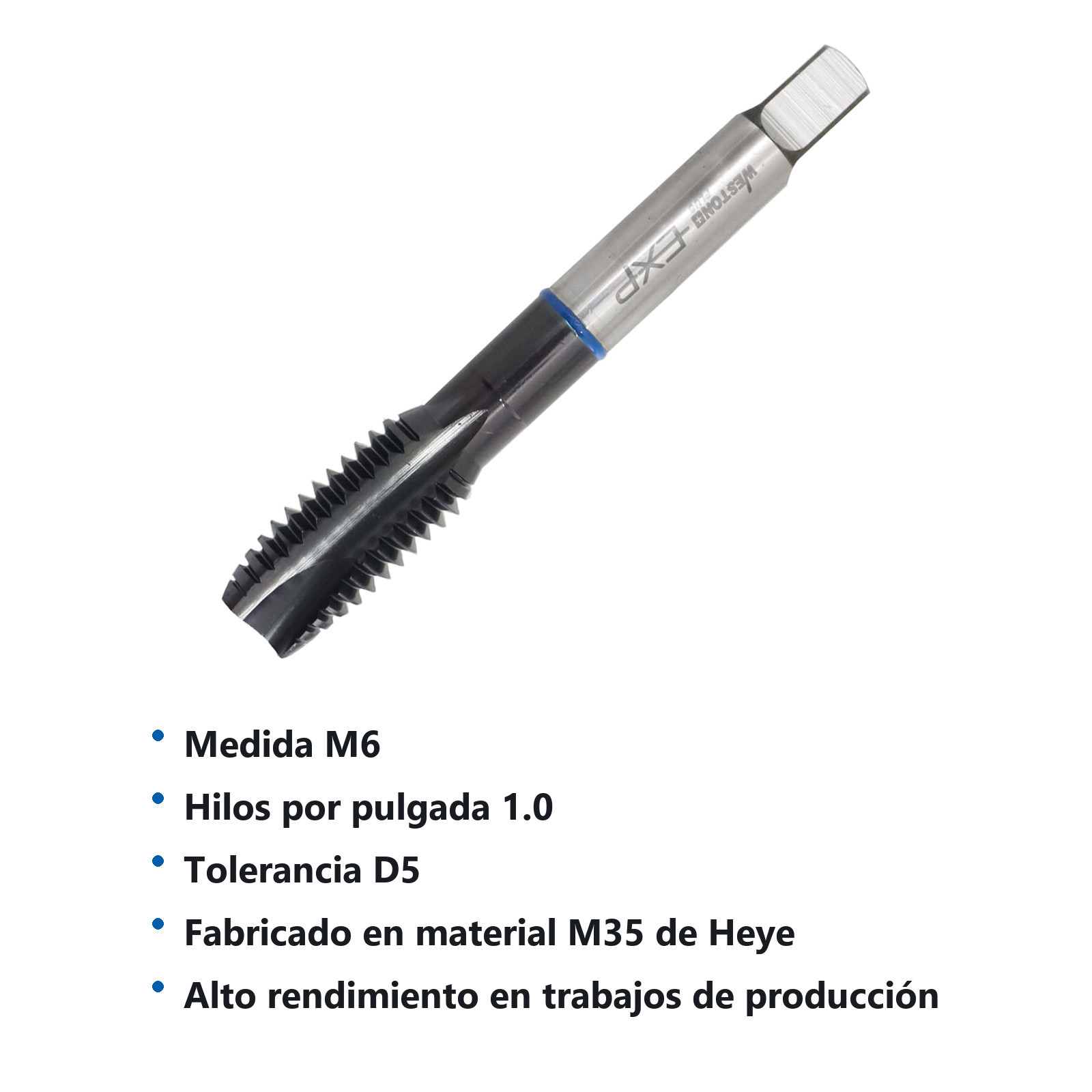 MACHUELO AAV C/TiALN TIPO GUN M6-1.0 P/ACERO WP EX-P - Imagen 2