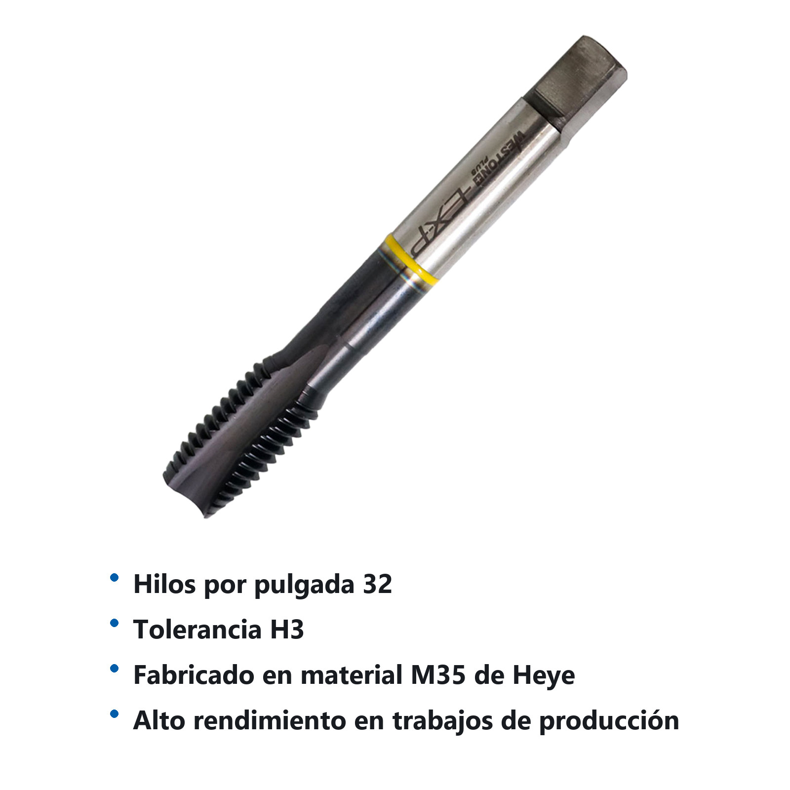 MACHUELO AAV C/TiALN TIPO GUN 6-32 P/ACERO INOX. WP EX-P - Imagen 2