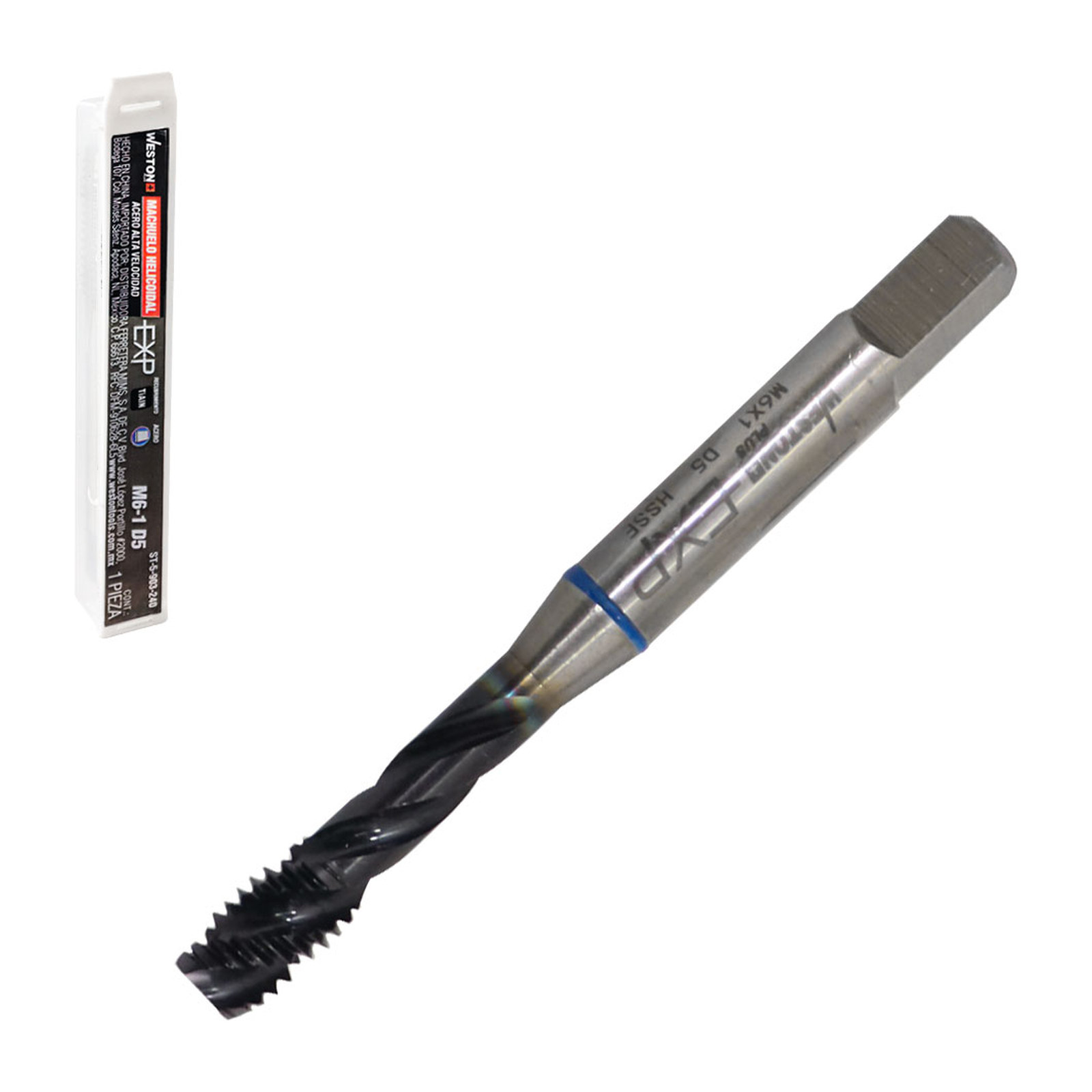 Machuelo Helicoidal AAV con Recubrimiento TiALN M6-1.0 para Acero EX-P