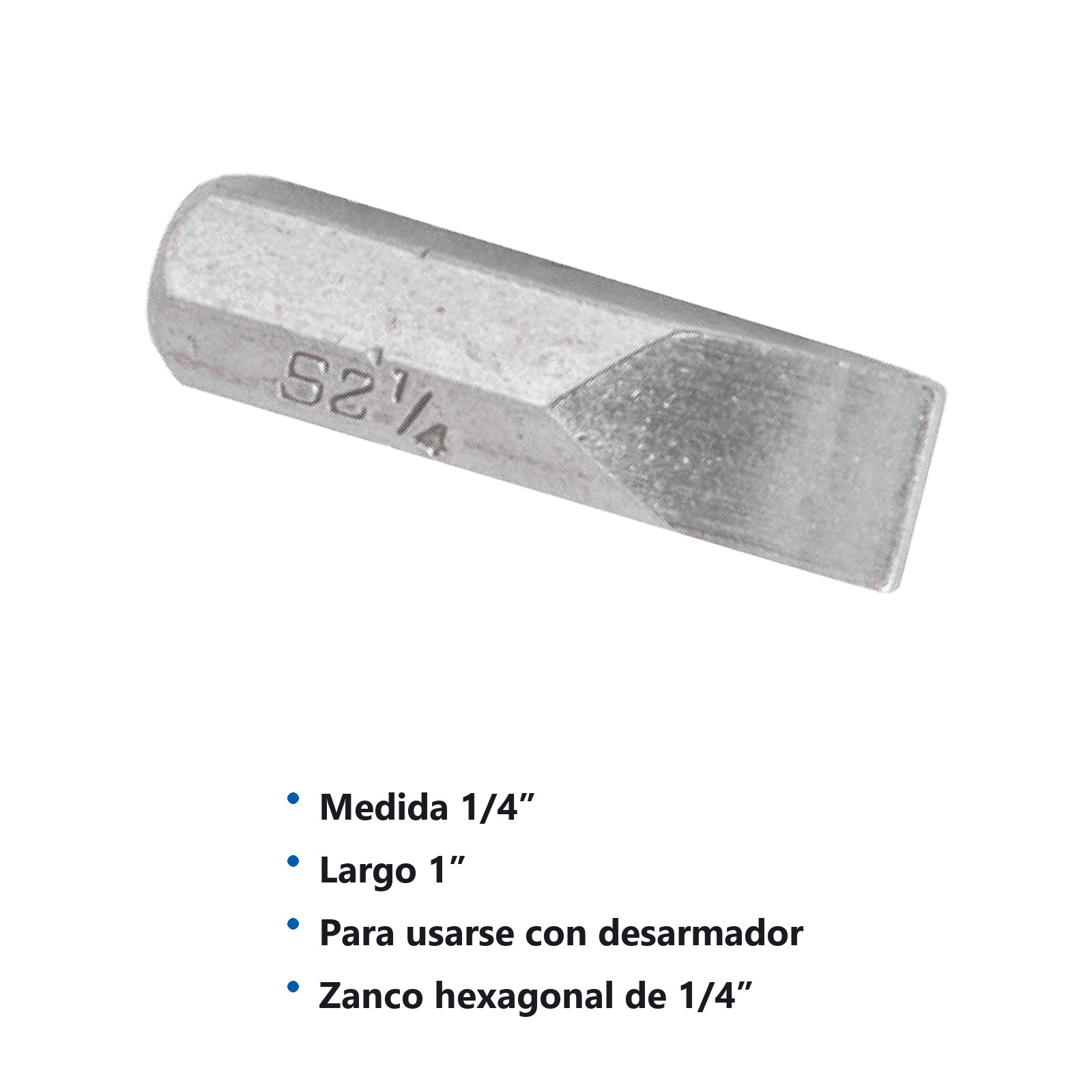 PUNTA PLANAS P/DES.1/4 X 1" (PRECIO POR PIEZA, EMPAQUE CJA C/60 PZS) - Imagen 4