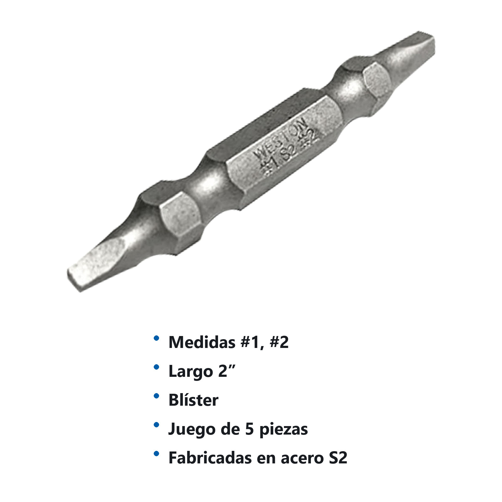 PUNTA DOBLE CUADRADA #1, #2 X 2" - Imagen 2