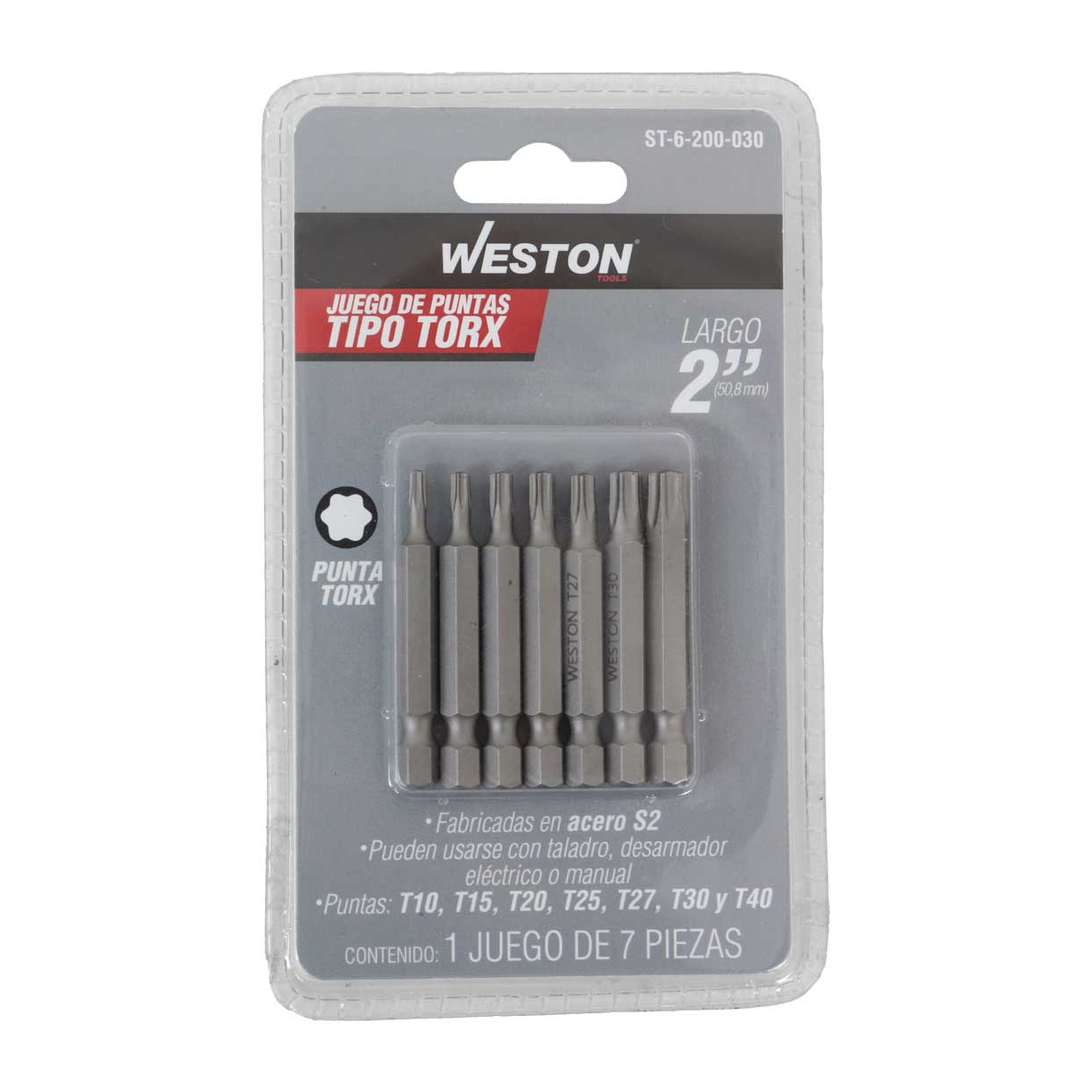 JGO.7 PZS. PUNTA TORX A 2" (10,15,20,25,27,30,40) - Imagen 4