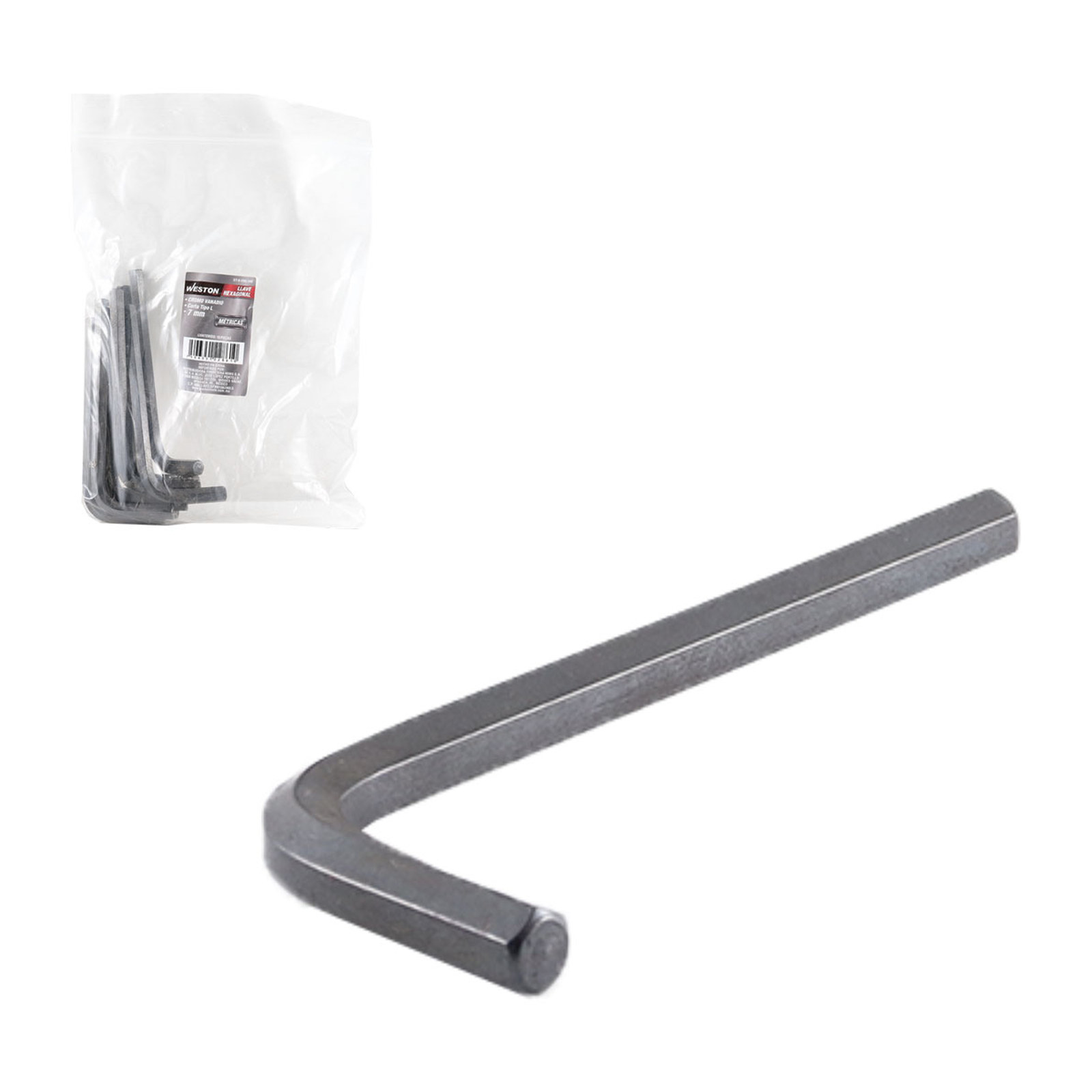 Llave Hexagonal L Corta CrV 7 mm Weston