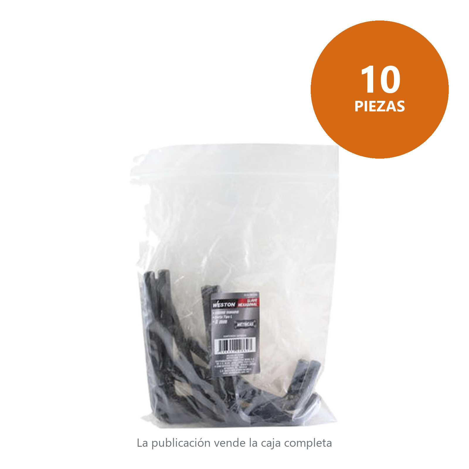 LLAVE HEXAGONAL L CORTA CrV  8MM  (PRECIO X PZA - EMPAQUE C/10 PZAS) - Imagen 3