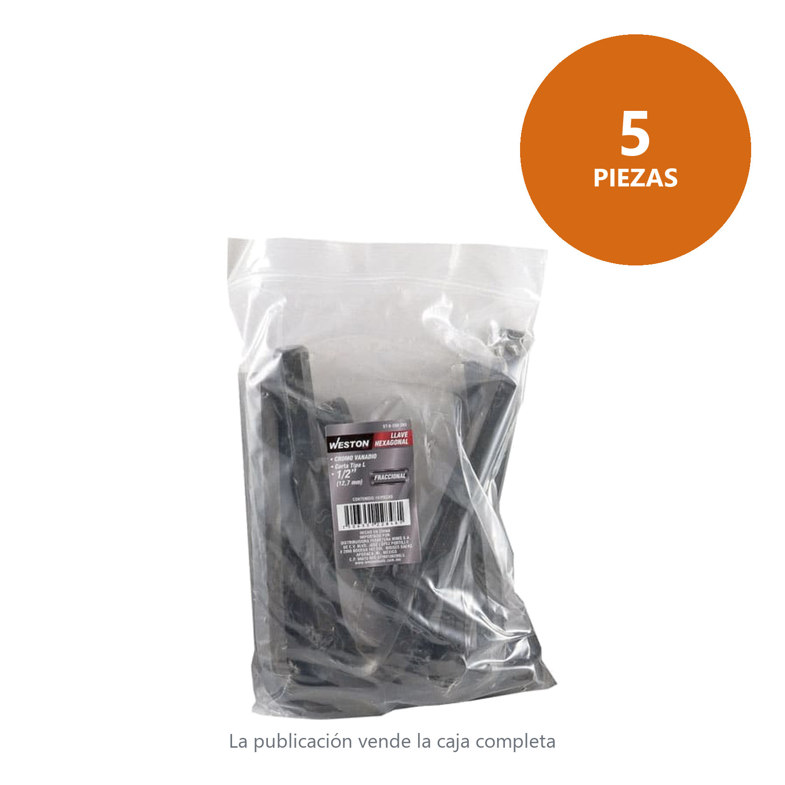 LLAVE HEXAGONAL L CORTA CrV  14MM  (PRECIO X PZA - EMPAQUE C/5 PZAS) - Imagen 3