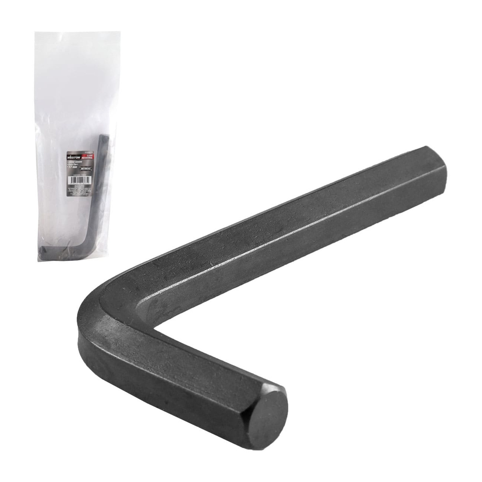 Llave Hexagonal Tipo L Corta Cromo Vanadio 17 mm Weston
