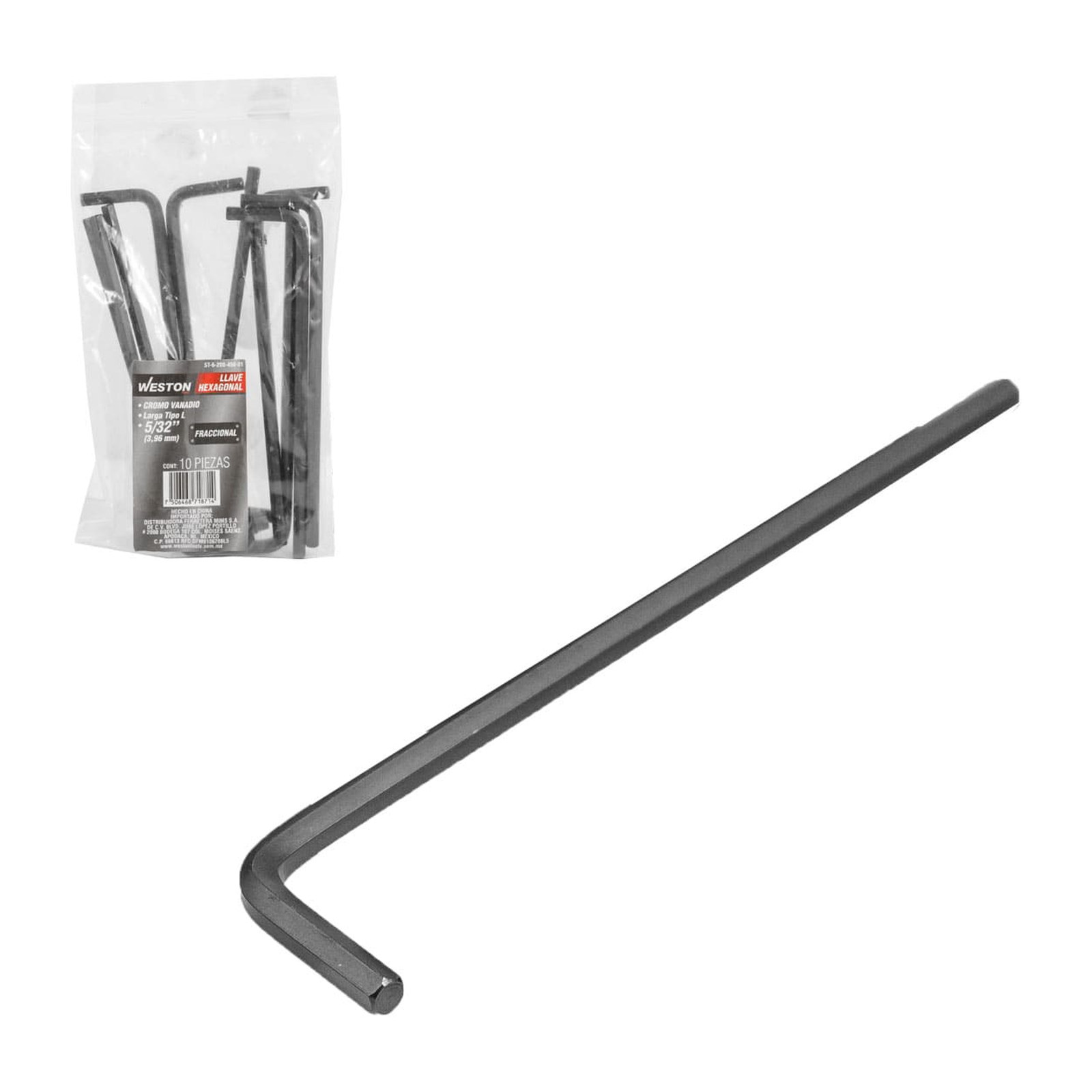 Llave Hexagonal L Larga 5/32" Weston