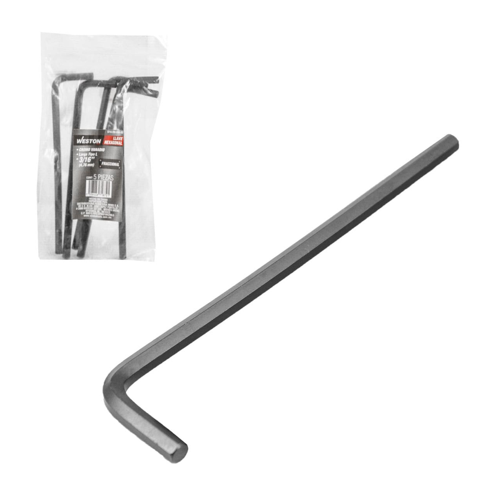 Llave Hexagonal L Larga 3/16" WESTON
