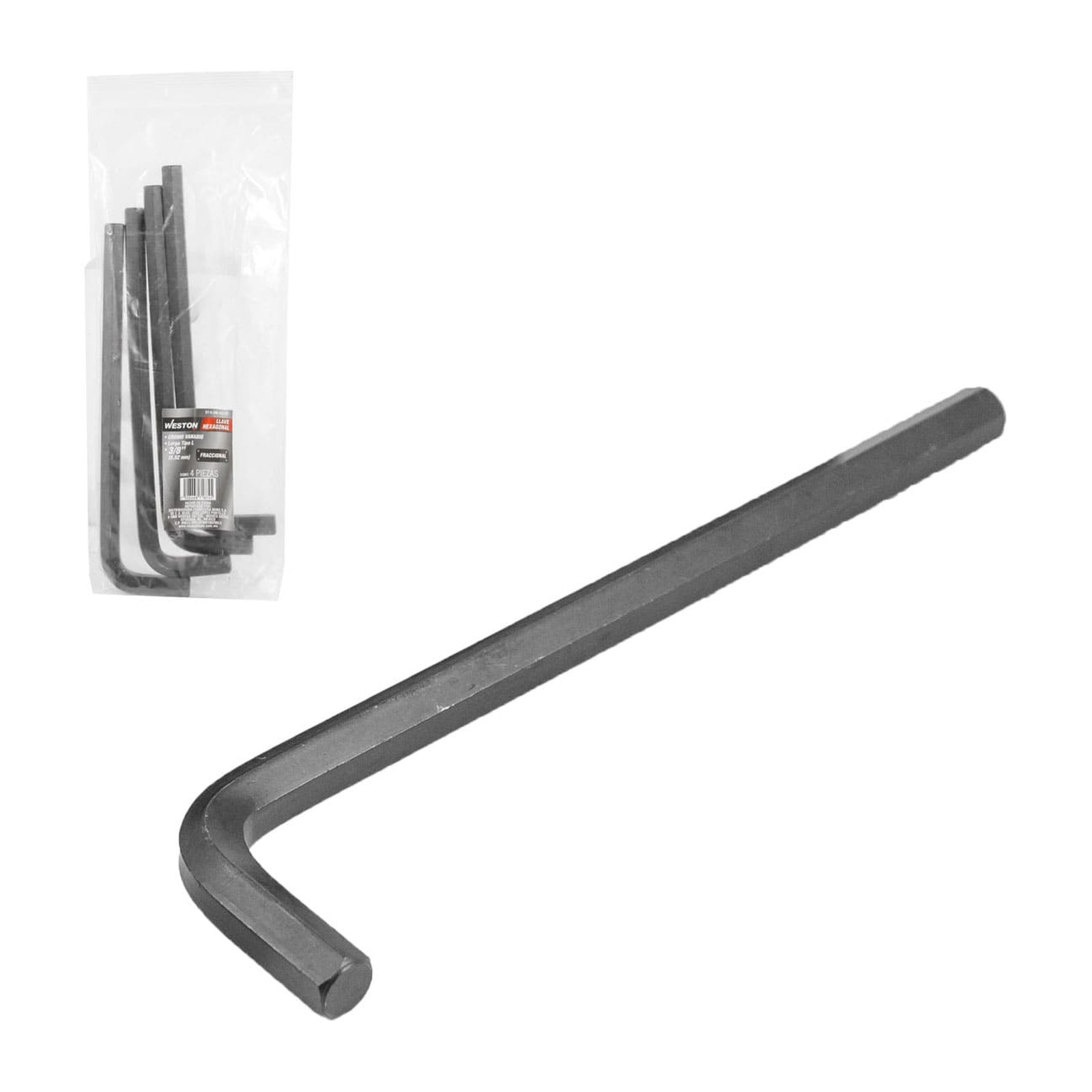 Llave Hexagonal L Larga 3/8" WESTON