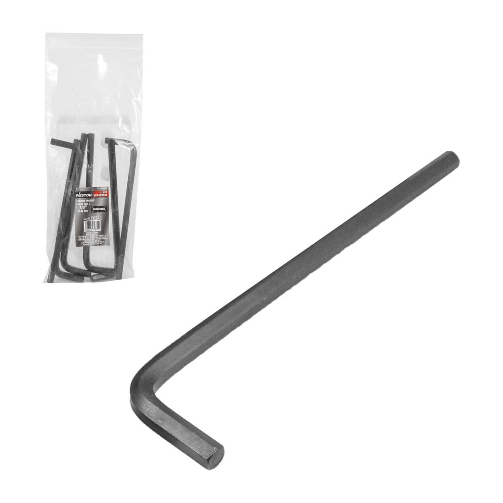 Llave Hexagonal L Larga 1/4" WESTON