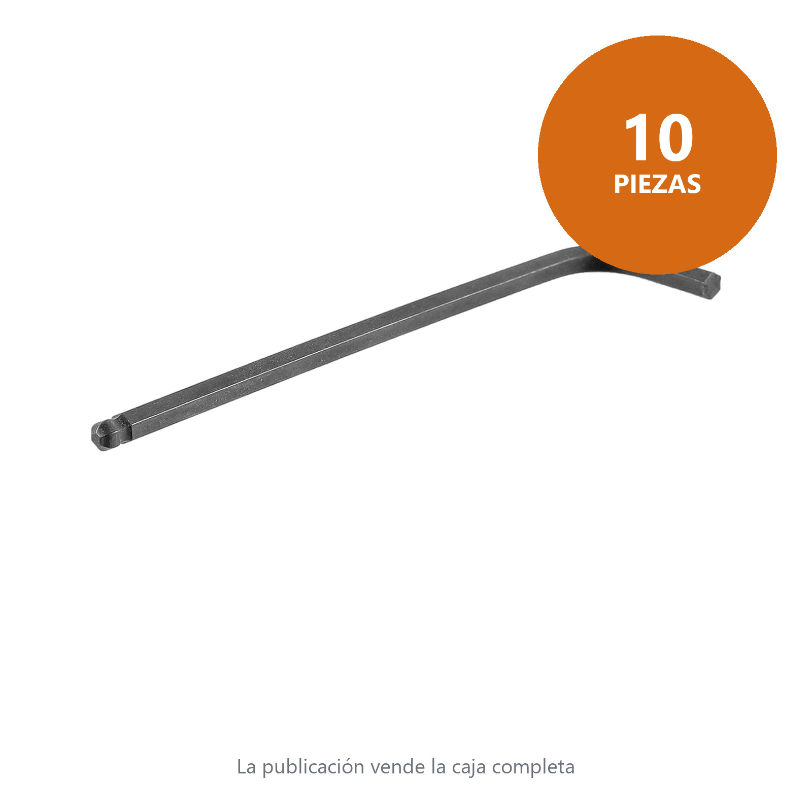 LLAVE HEX, L PUNTA DE BOLA 1/4" (Precio x pieza - Empaque c/10 pzas) - Imagen 2
