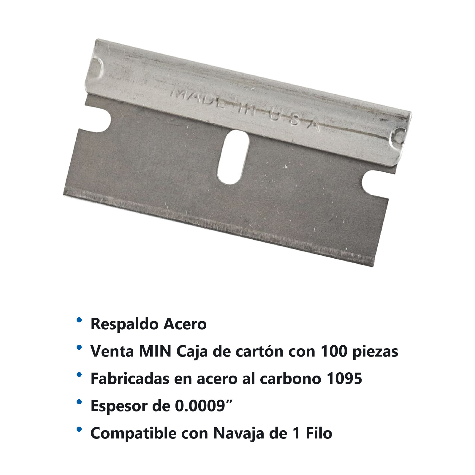 NAVAJA DE UN FILO (CARTON C/100) USA - Imagen 4