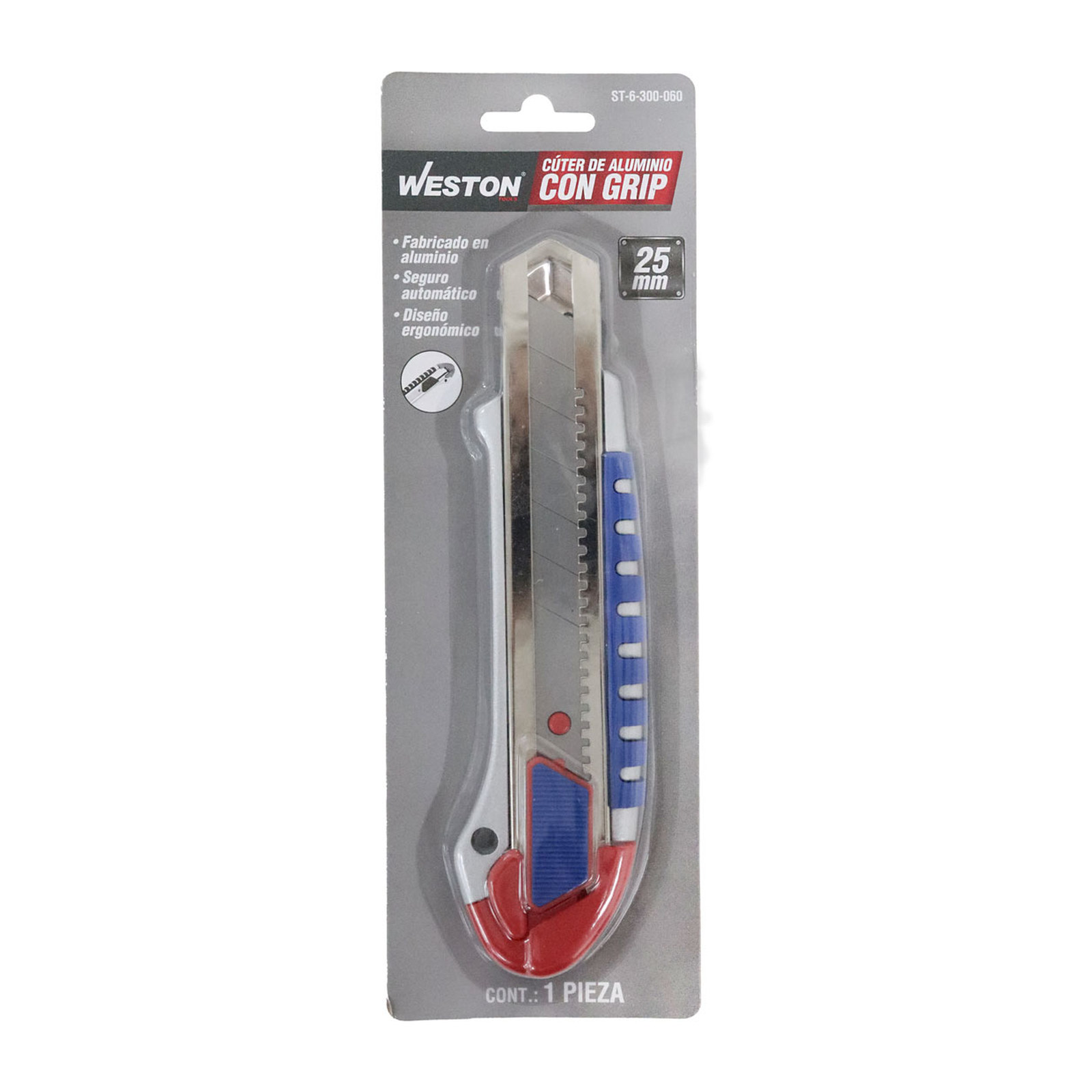 CUTER DE ALUMINIO DE 25 MM CON GRIP DE TPR - Imagen 2