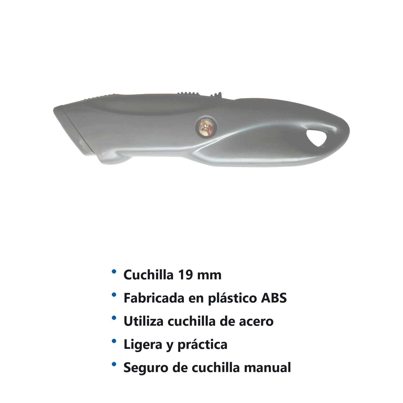 NAVAJA DE PLASTICO ABS CUCHILLA 19MM - Imagen 3