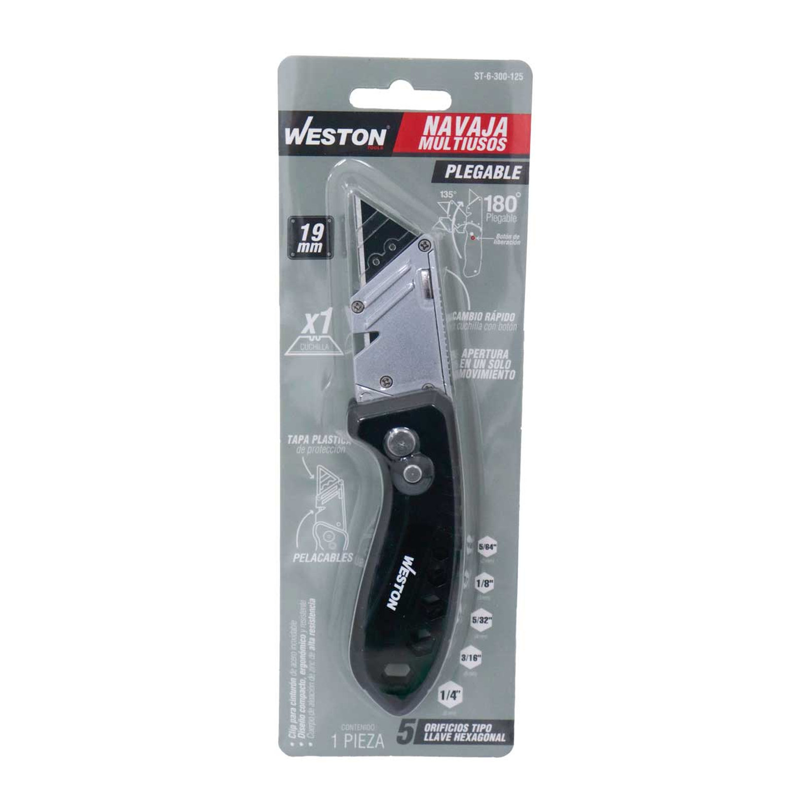 NAVAJA MULTIUSOS PLEGABLE 19X60MM - Imagen 4