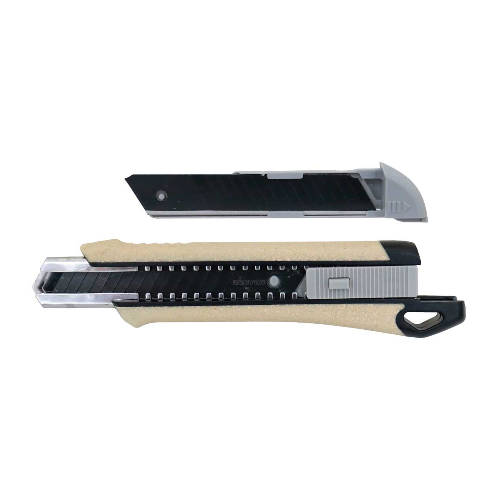 CUTER RETRACTIL PROFESIONAL ERGONAMICA DE ABS CON RECUBRIMIENTO GOMA TIPO MADERA 18x100MM - Imagen 3
