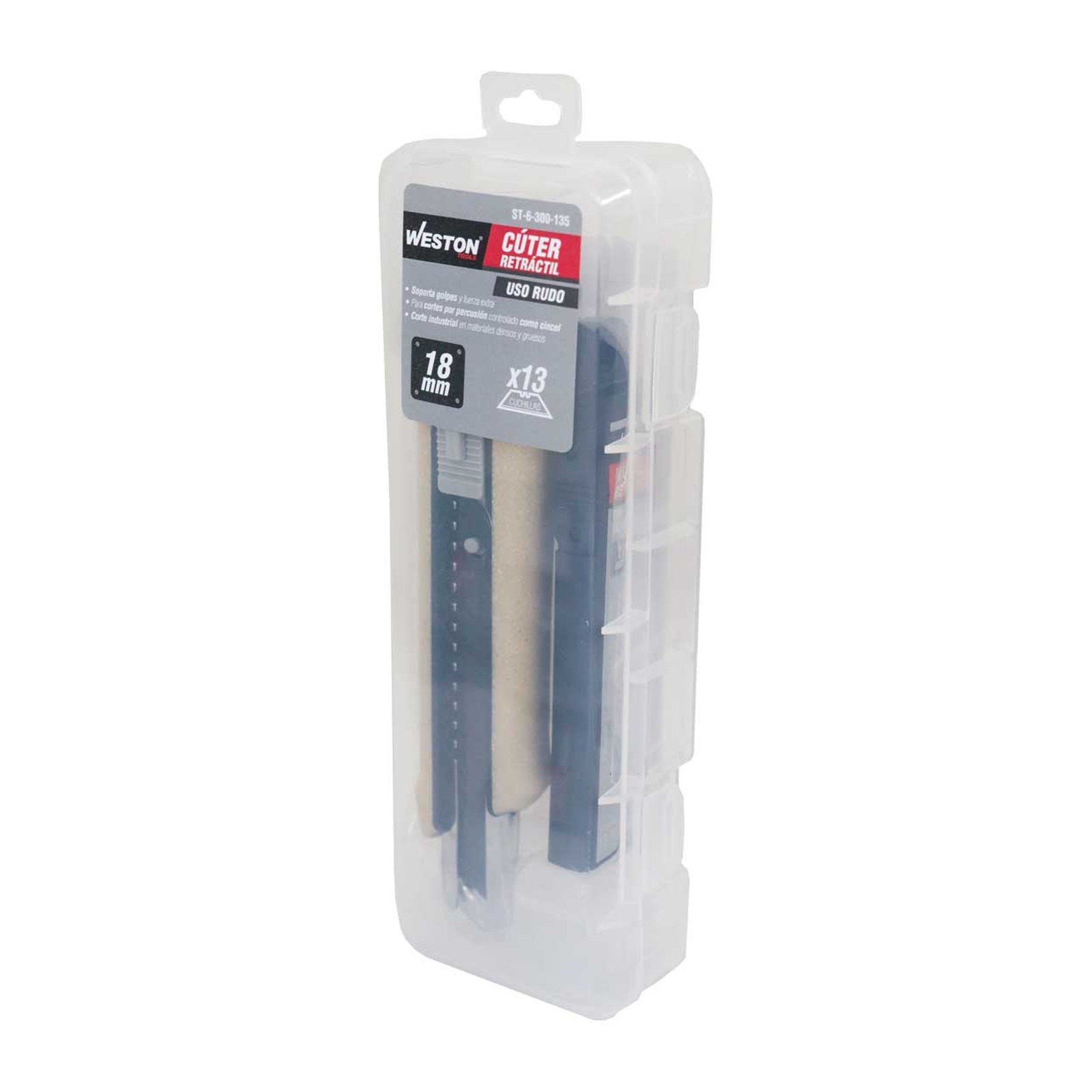 CUTER RETRACTIL PROFESIONAL ERGONAMICA DE ABS CON RECUBRIMIENTO GOMA TIPO MADERA 18x100MM - Imagen 4