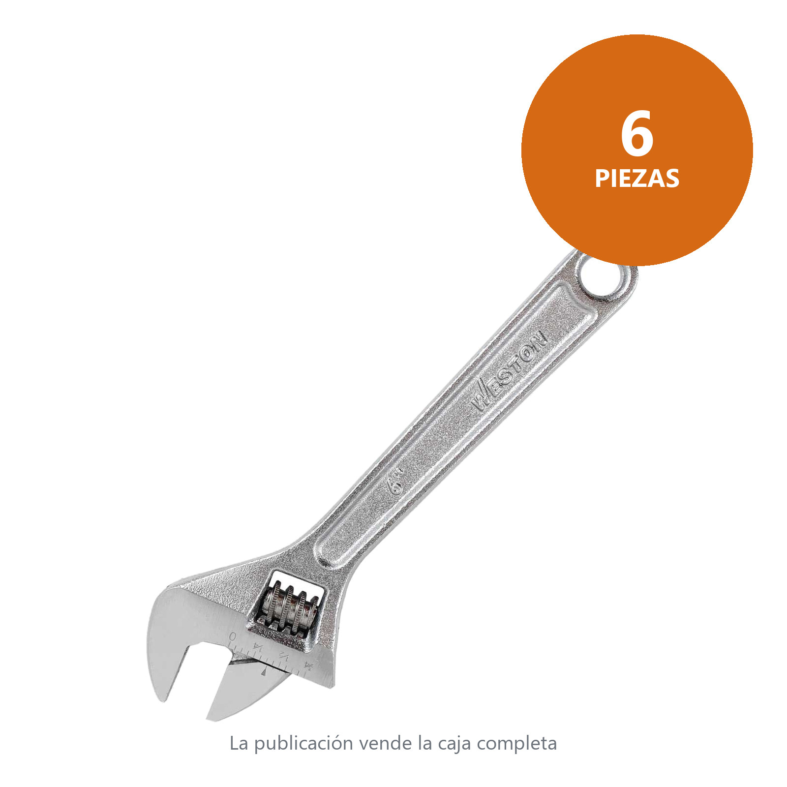 LLAVE PERICA CROMADA 6" (Caja c/6 pzs - Precio x Pieza) - Imagen 4