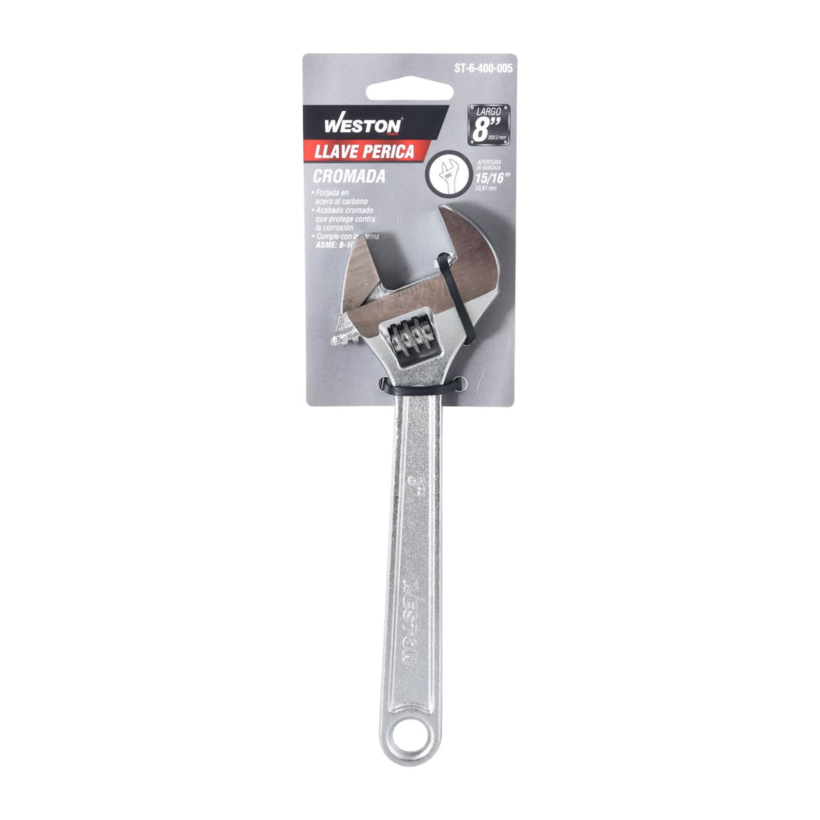 LLAVE PERICA CROMADA 8" (Caja c/6 pzs - Precio x Pieza) - Imagen 4