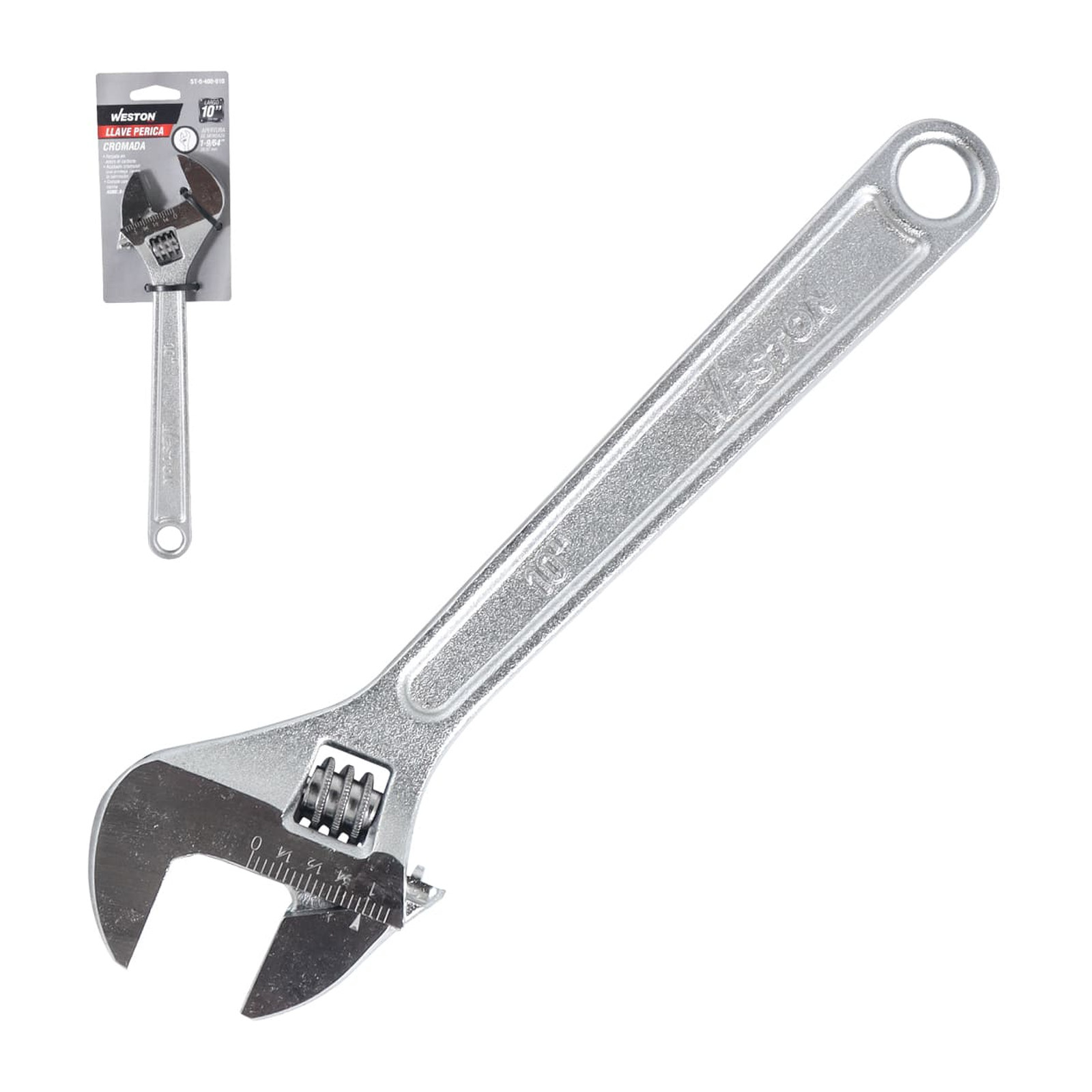 Llave Perica Cromada 10" WESTON
