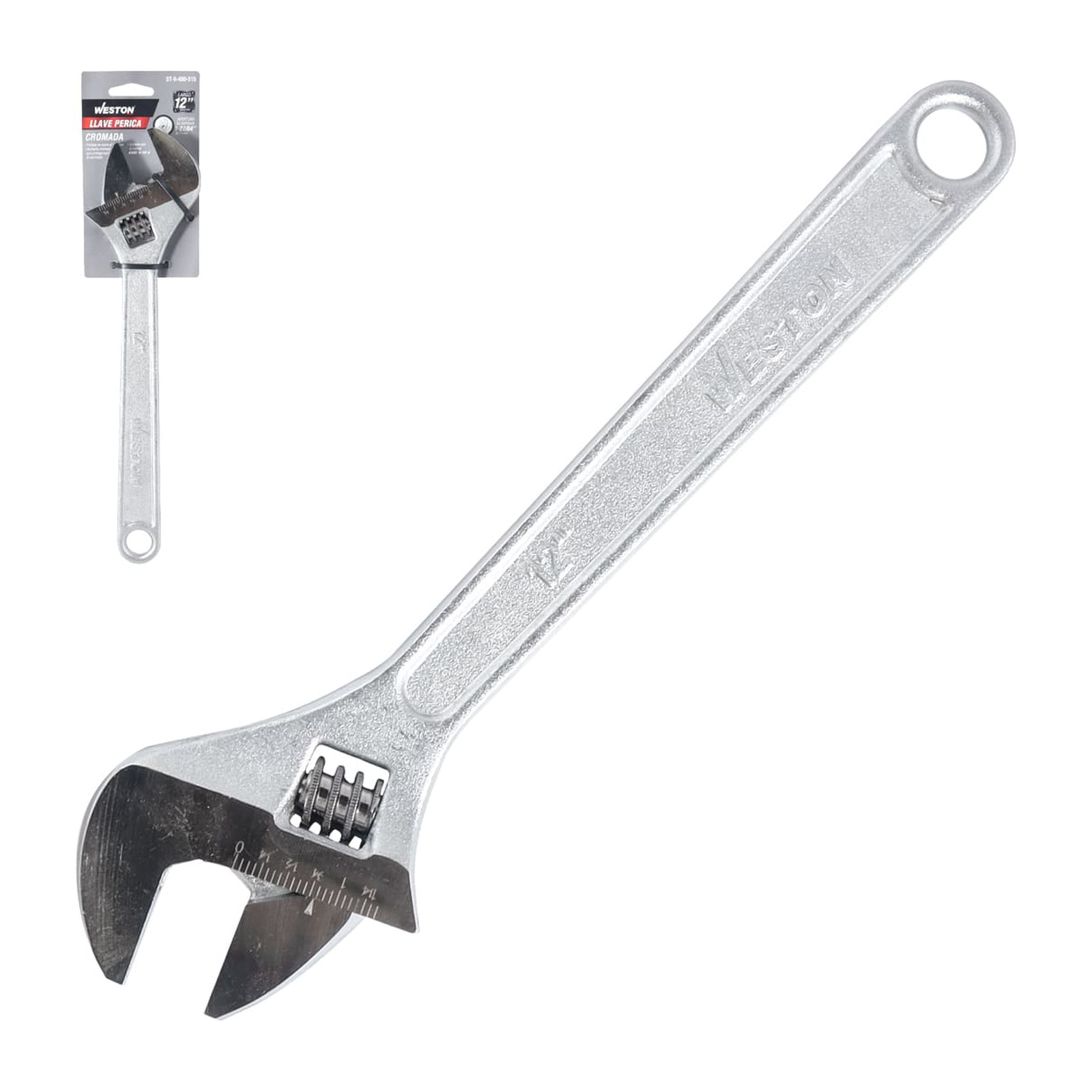 Llave Perica Cromada 12" WESTON