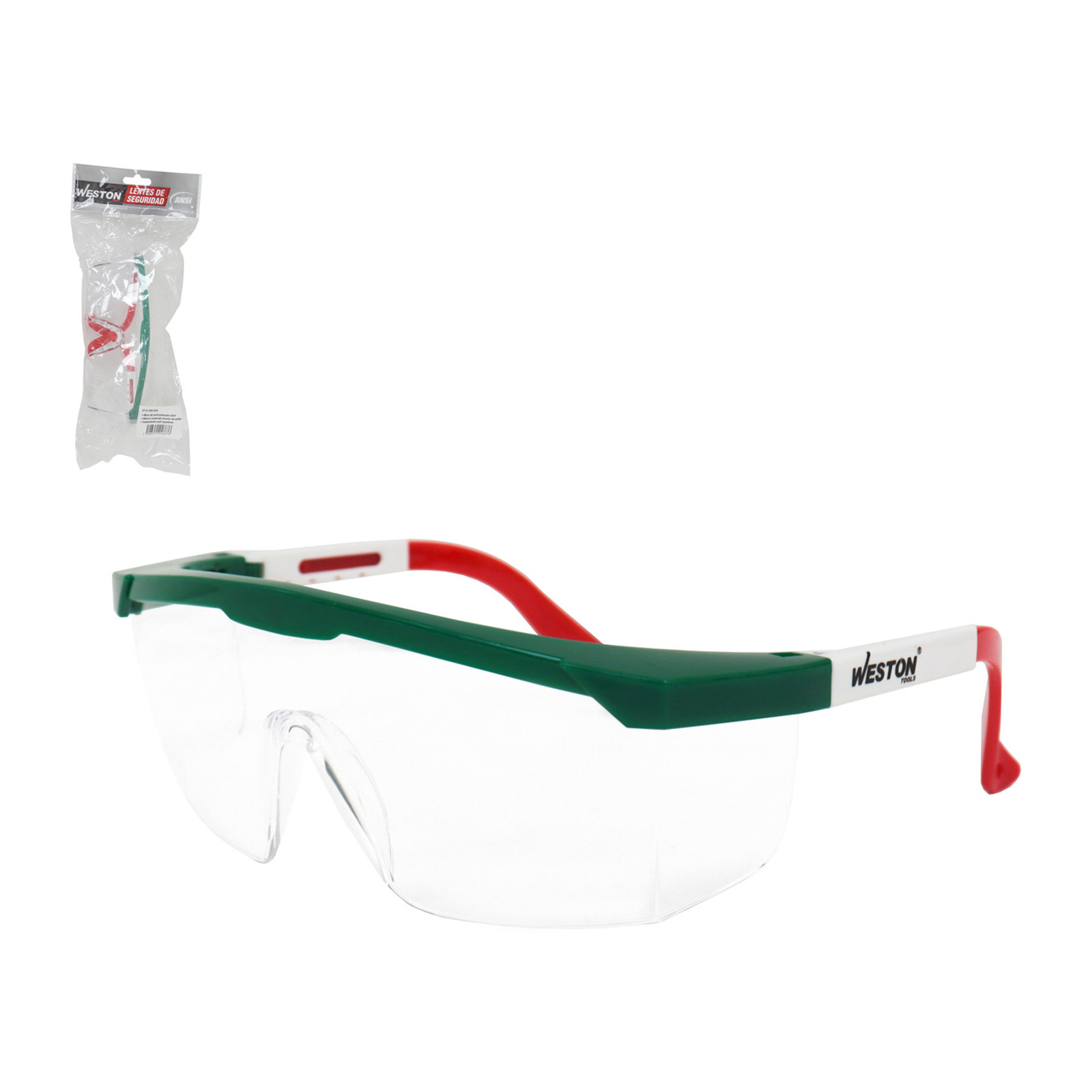 Lente de Seguridad General Tricolor Claro ANSI Weston
