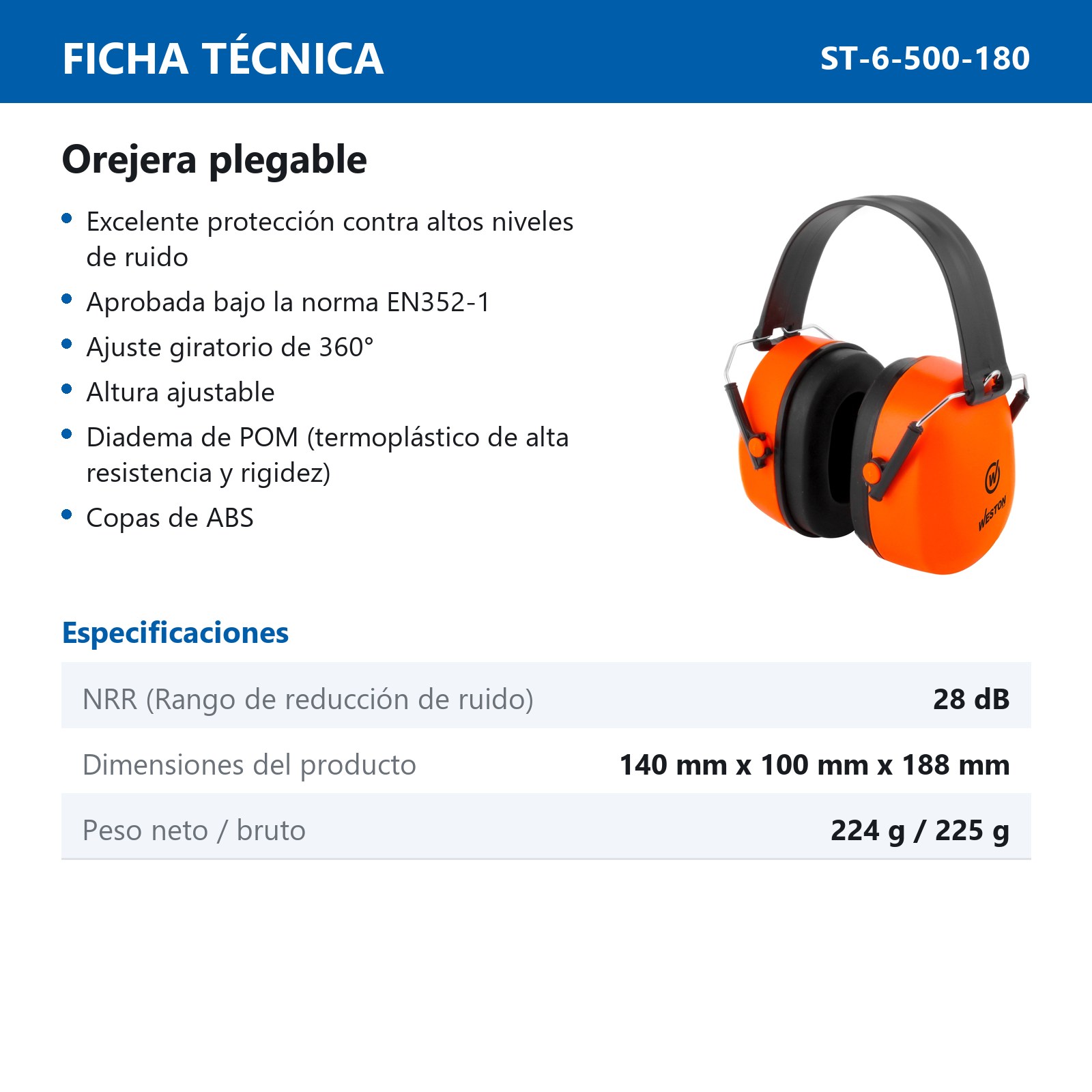 OREJERA PLEGABLE 28 DB - Imagen 2