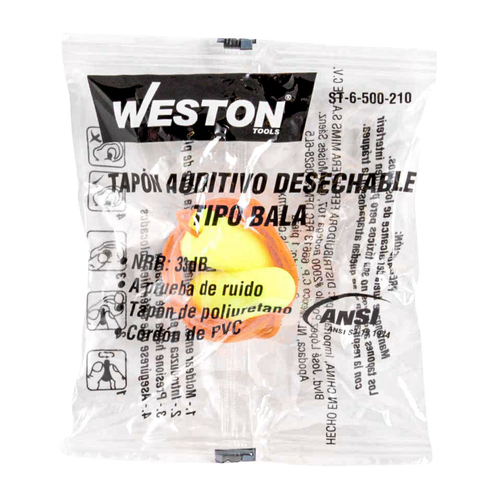 TAPON AUDITIVO DESECHABLE 33DB    (PRECIO X PZA, CAJA C/100) - Imagen 3