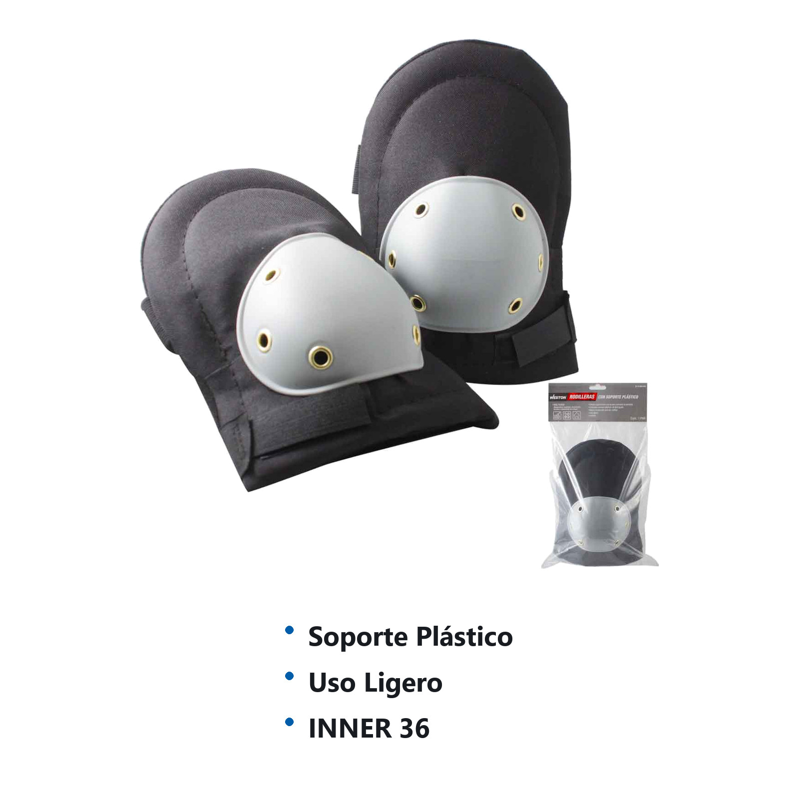 RODILLERAS CON SOPORTE PLASTICO - Imagen 2