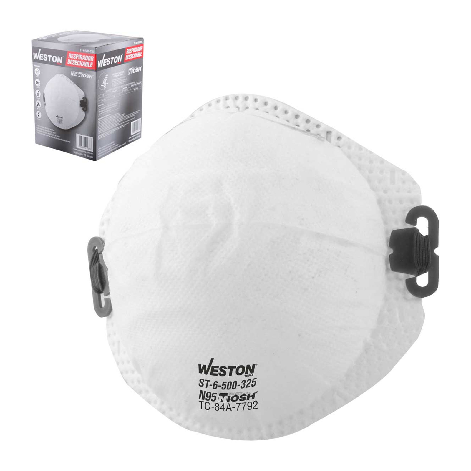 Respirador para Polvo y Neblina N95 Certificado CDC WESTON
