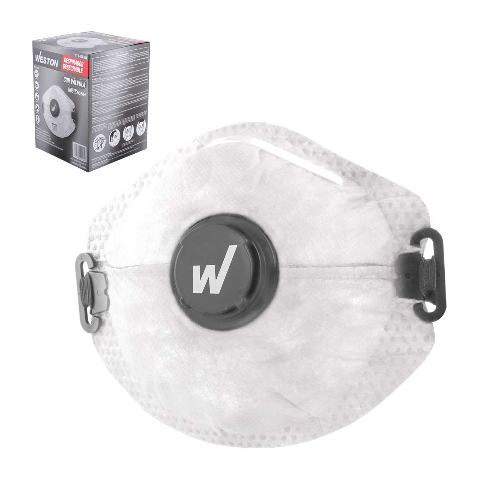 Respirador con Válvula N95 Certificado CDC WESTON