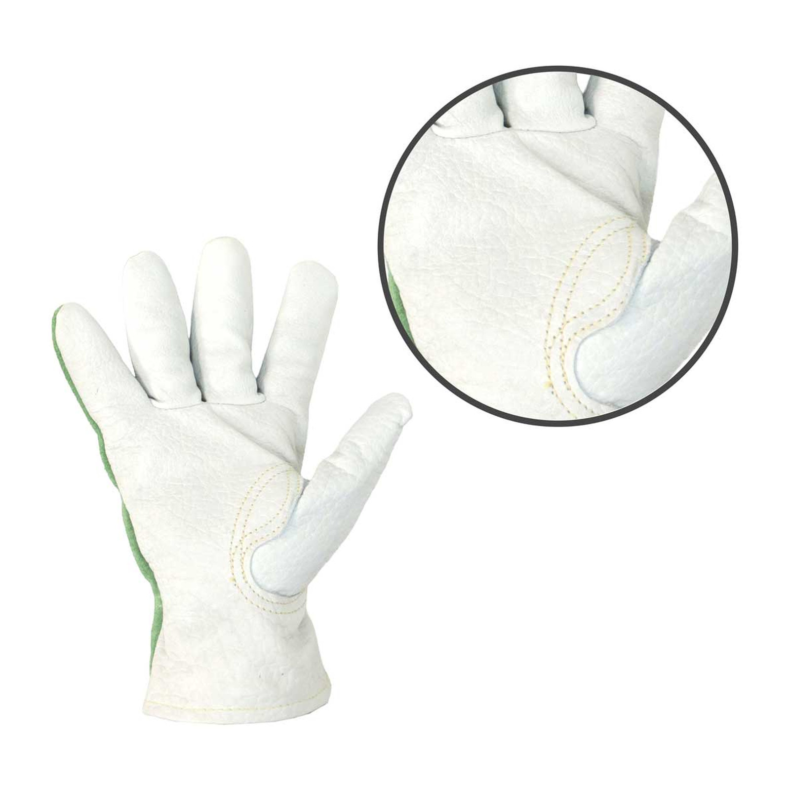 GUANTE DE TRABAJO DE PIEL DE BISONTE USO GENERAL PULGAR KEYSTONE 9.6" - Imagen 2