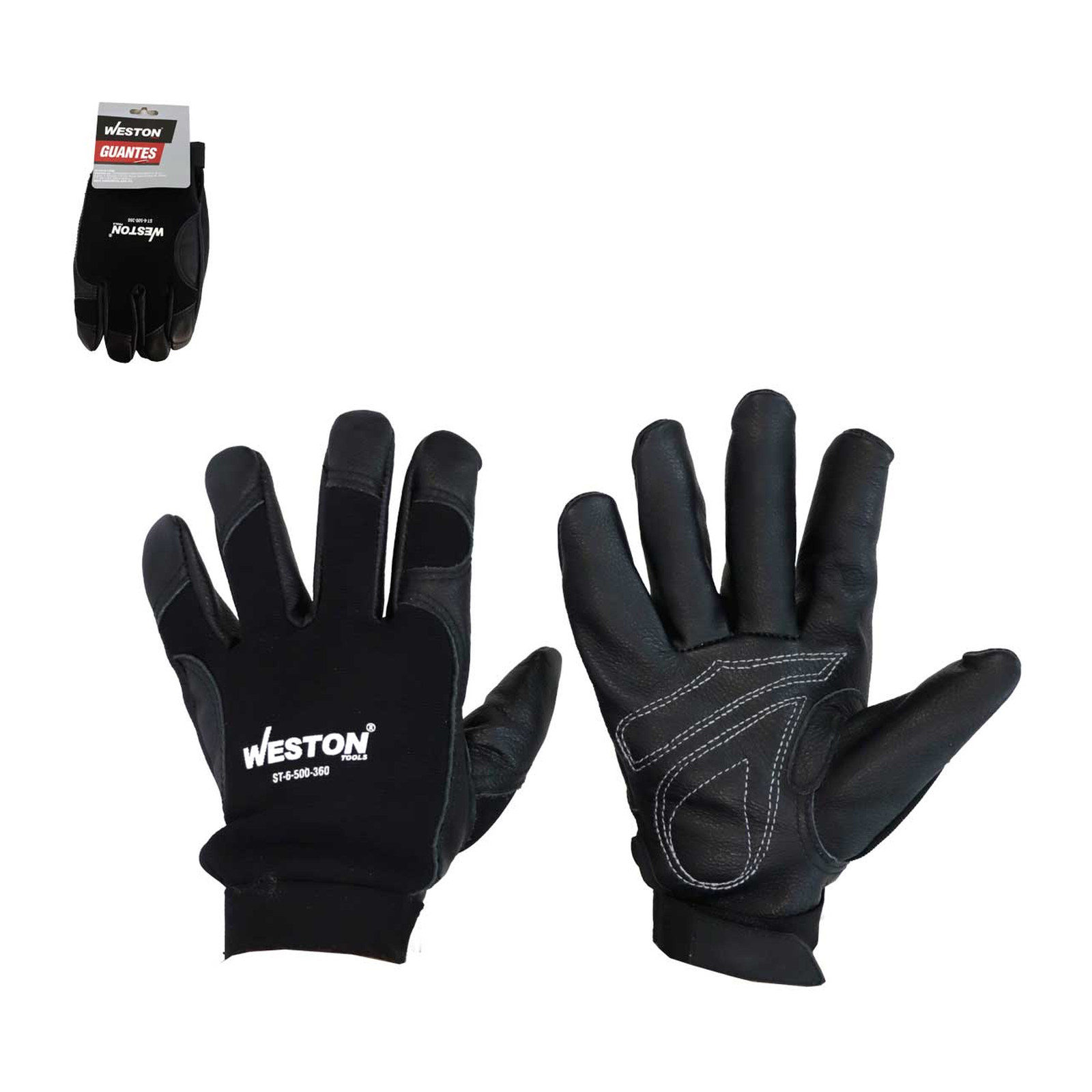 GUANTE DE TRABAJO DE PIEL DE RES USO GENERAL AJUSTABLE GANCHO Y FELPA PULGAR KEYSTONE 9.5"