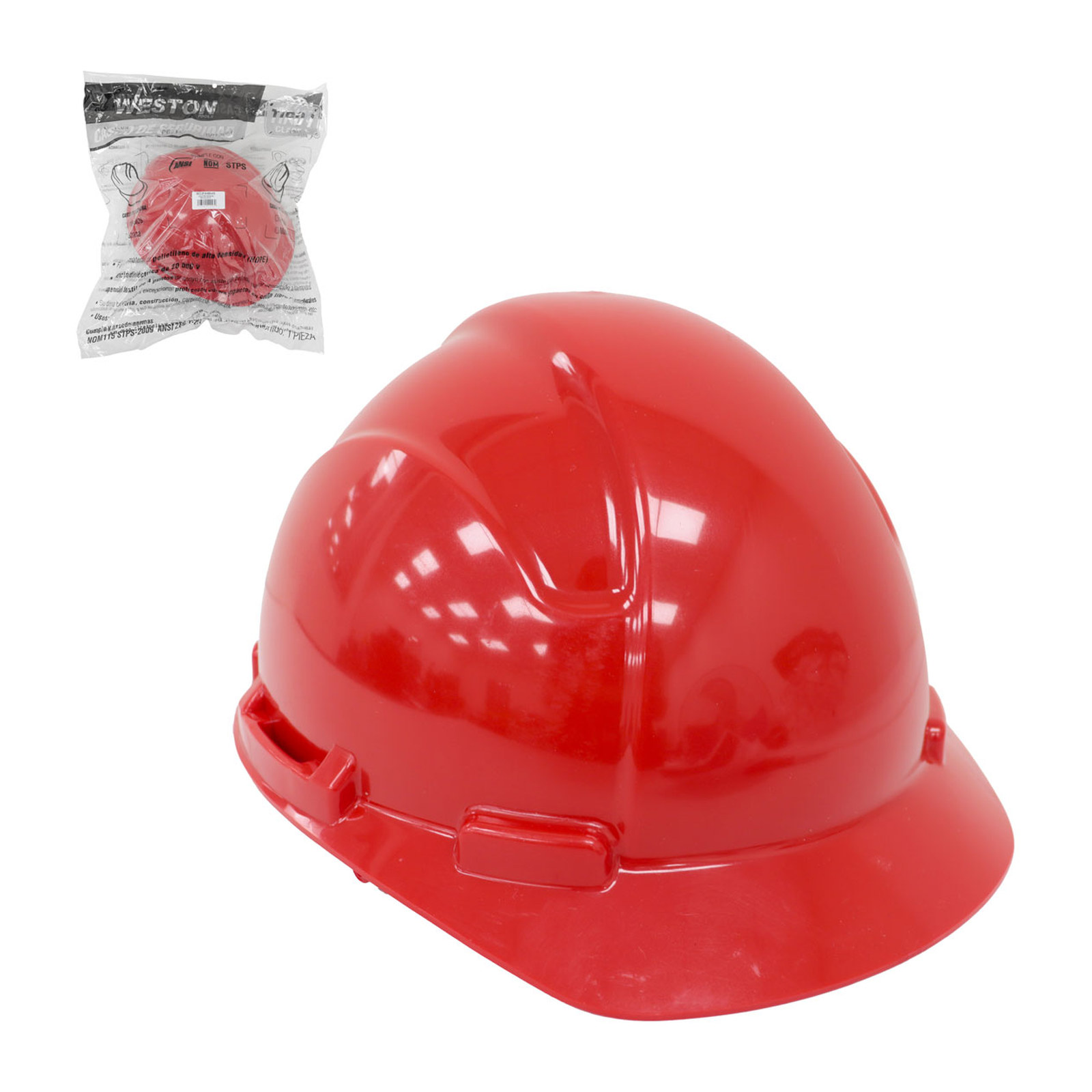 Casco de Seguridad Tipo Cachucha con Matraca Rojo WESTON